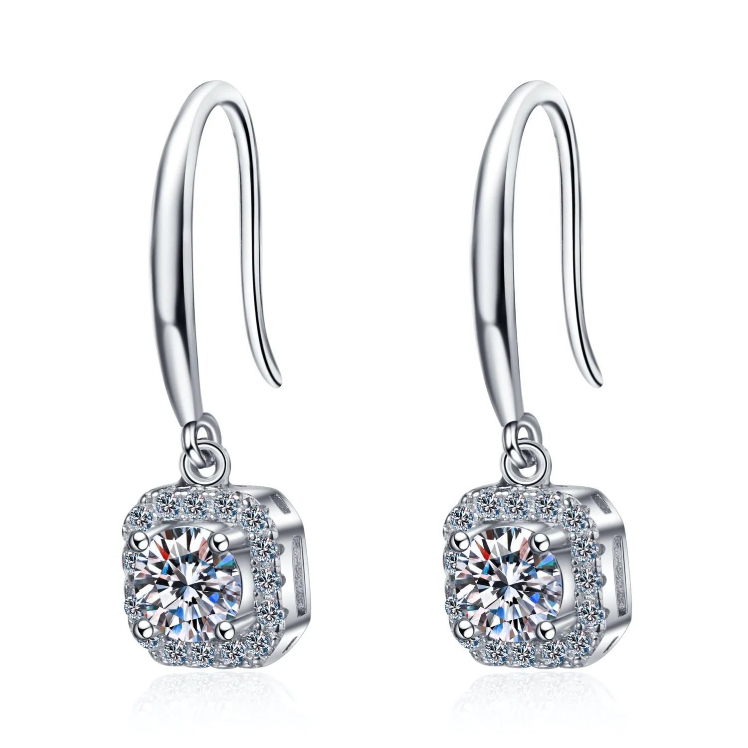Moissanite diamond Drop earrings