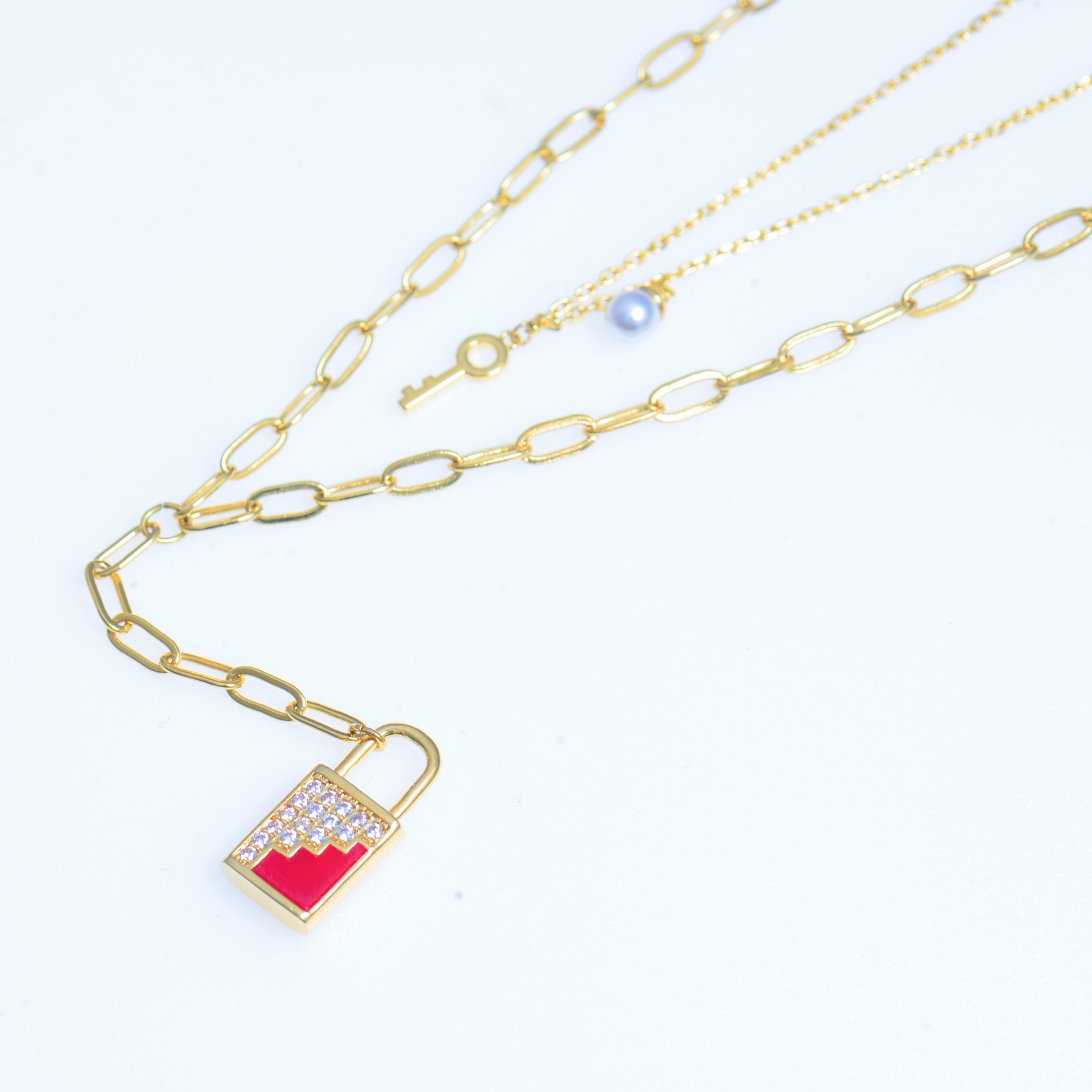 Key&Lock Dual-Layer Necklace