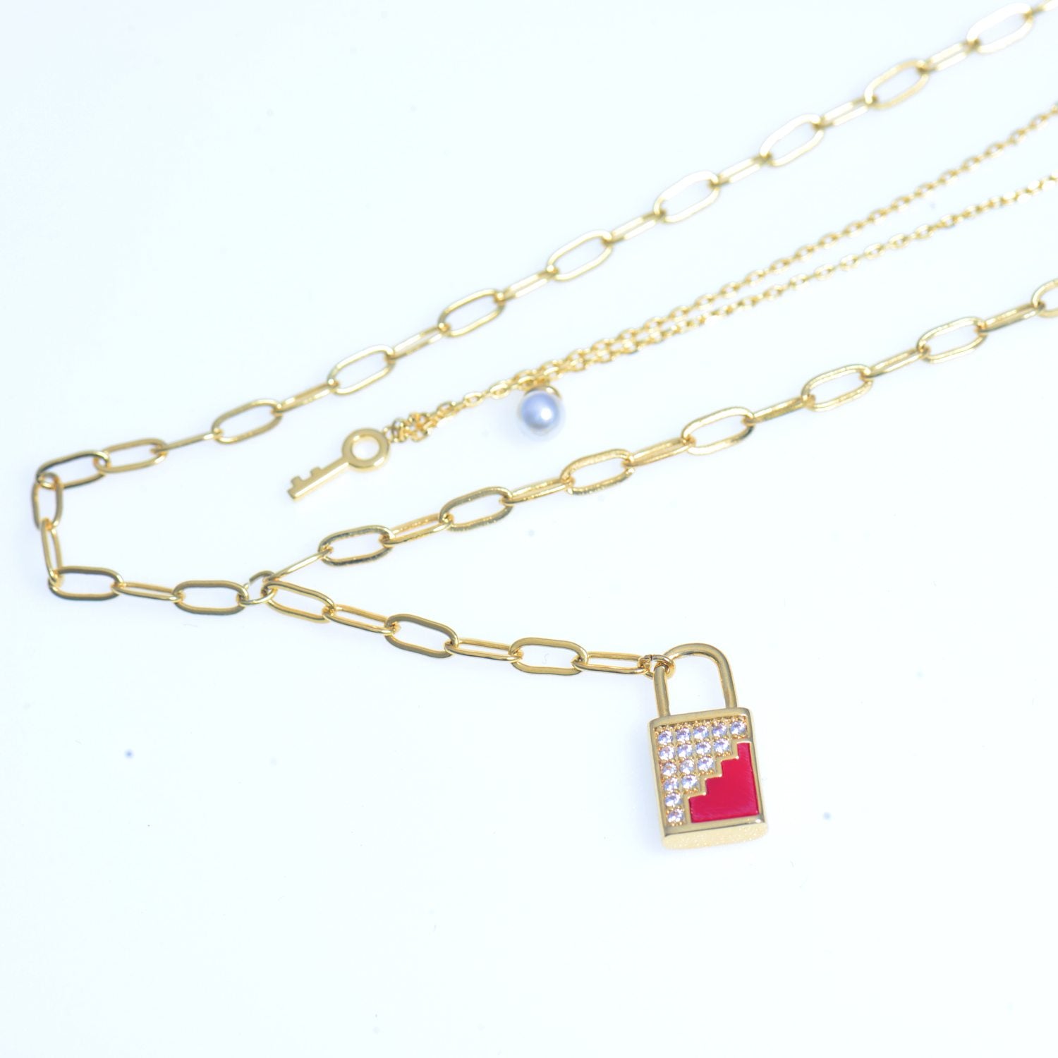 Key&Lock Dual-Layer Necklace