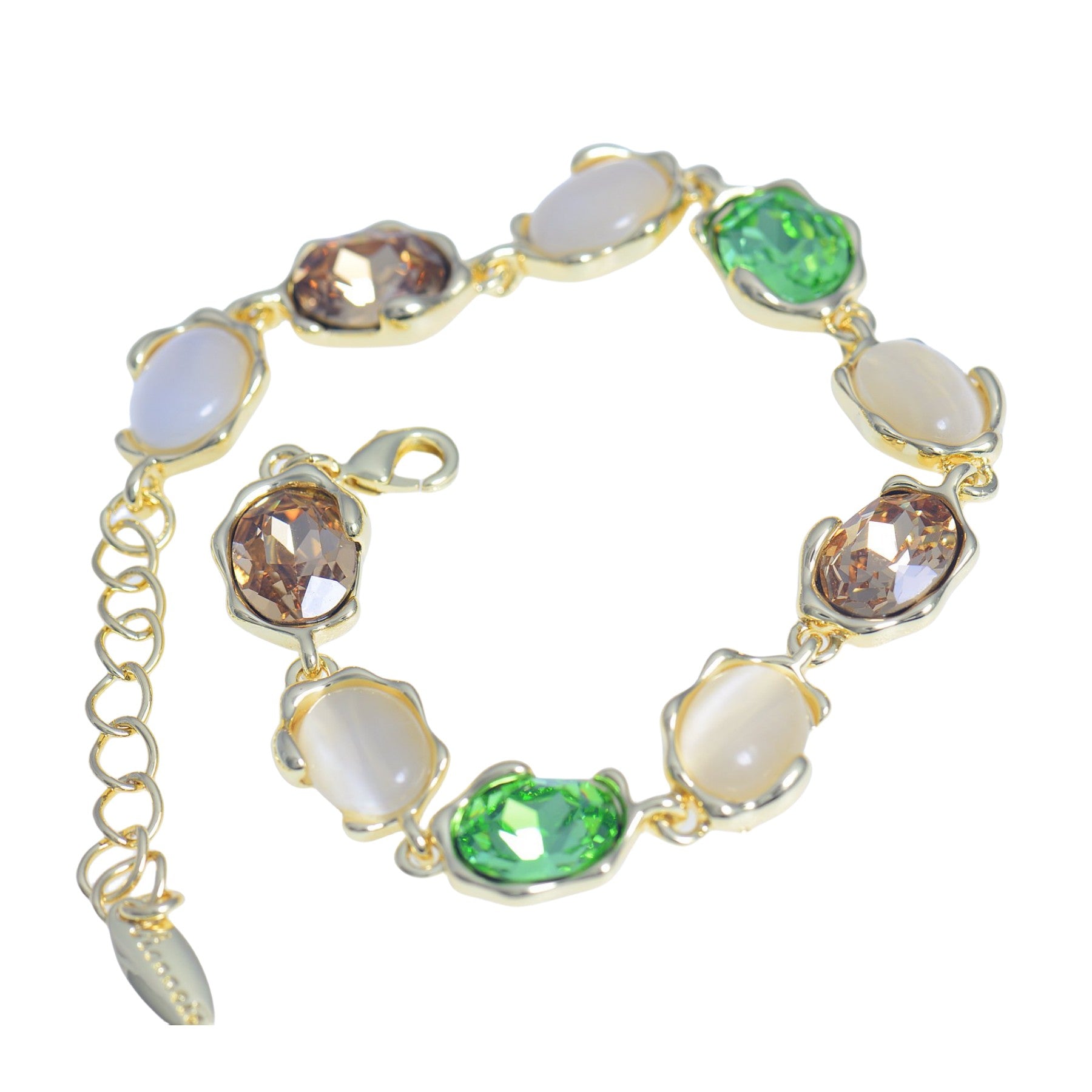 Swarovski Crystal & Lab Opal Inlaid Bracelet