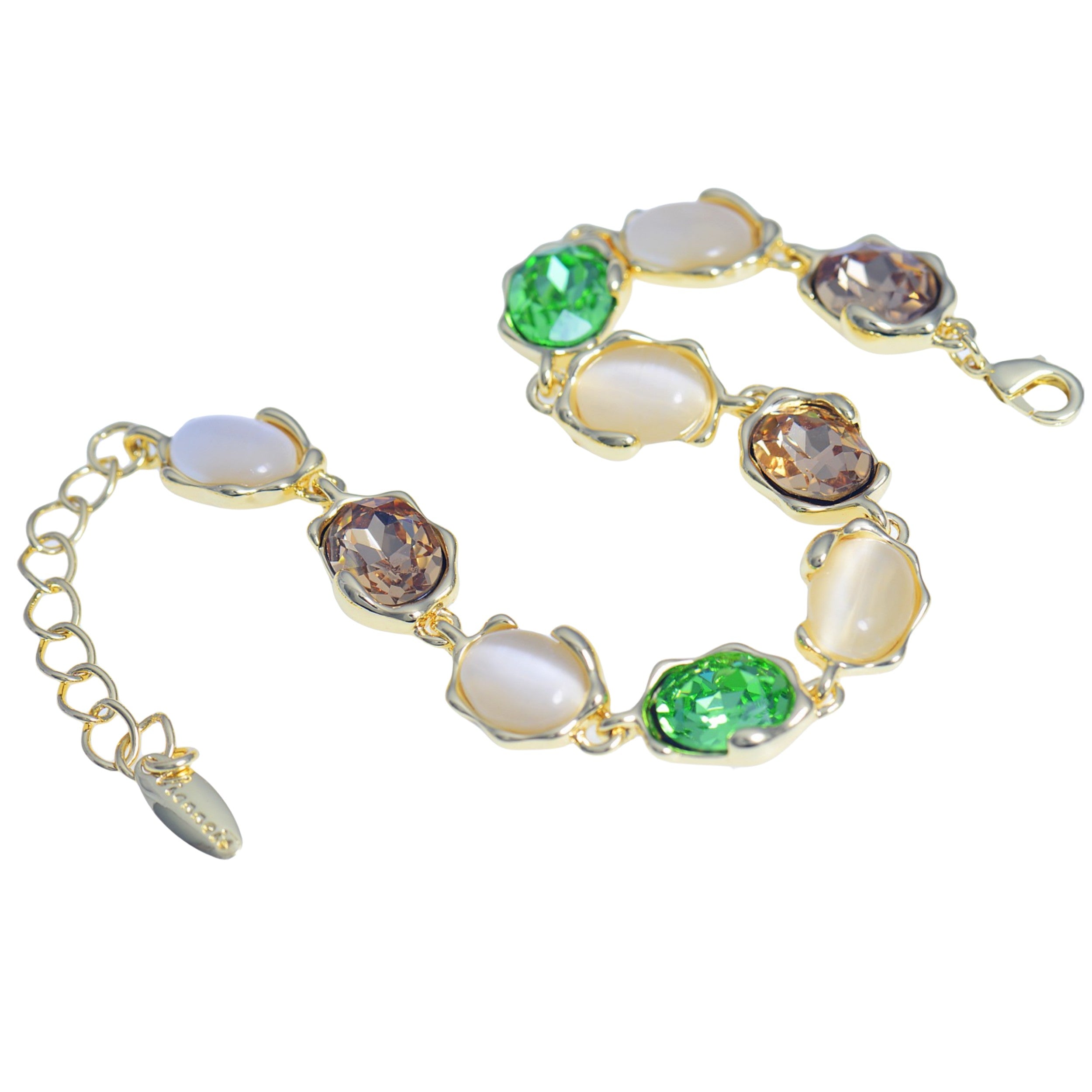 Swarovski Crystal & Lab Opal Inlaid Bracelet