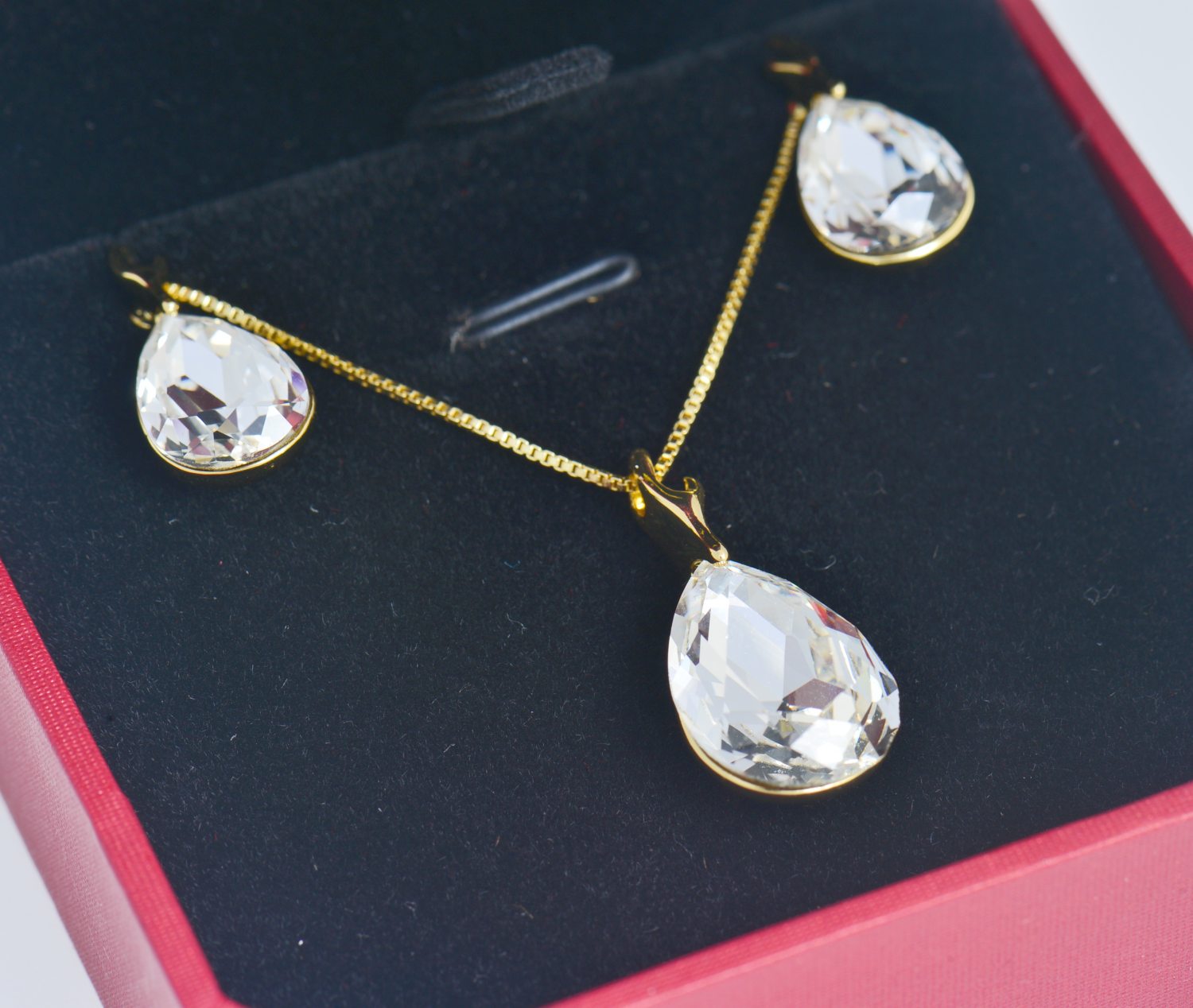 Antler drop Necklace and Earrings Matching Set