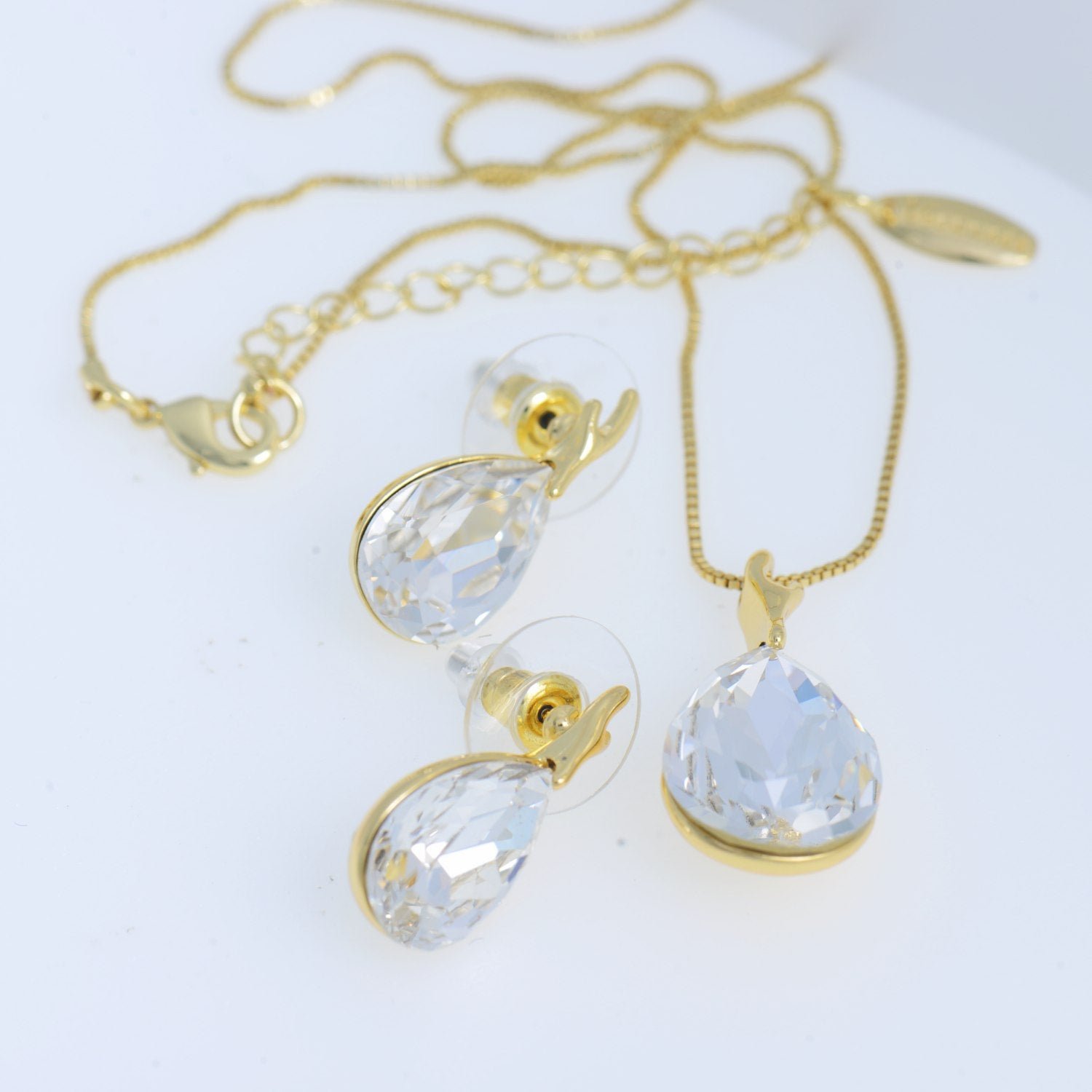Antler drop Necklace and Earrings Matching Set