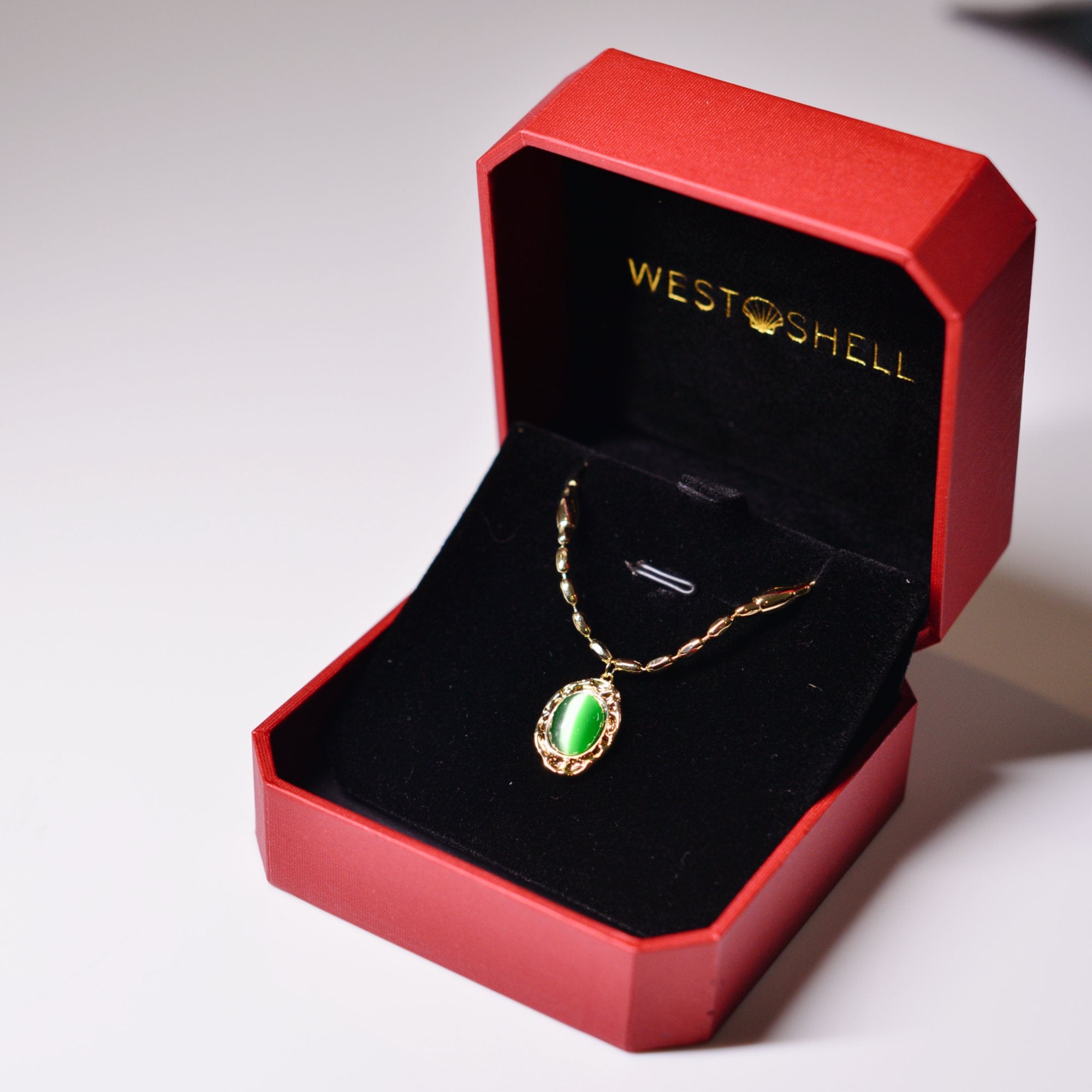 Lab Opal Pendant Necklace