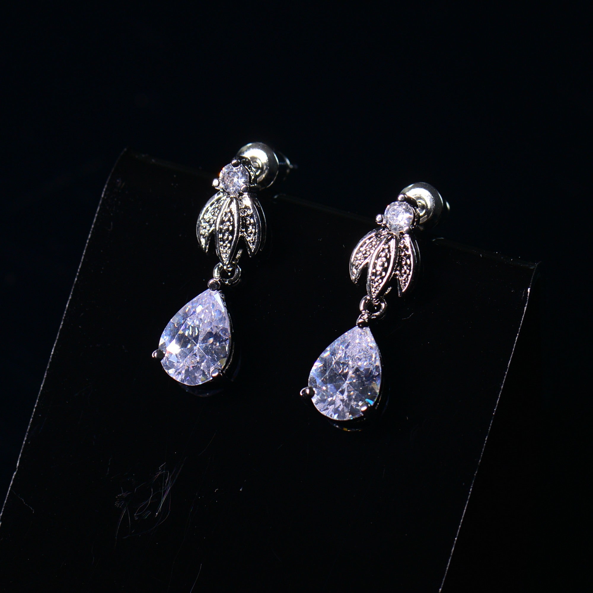 Enchanted Forest Blossom-bridal necklace earrings set
