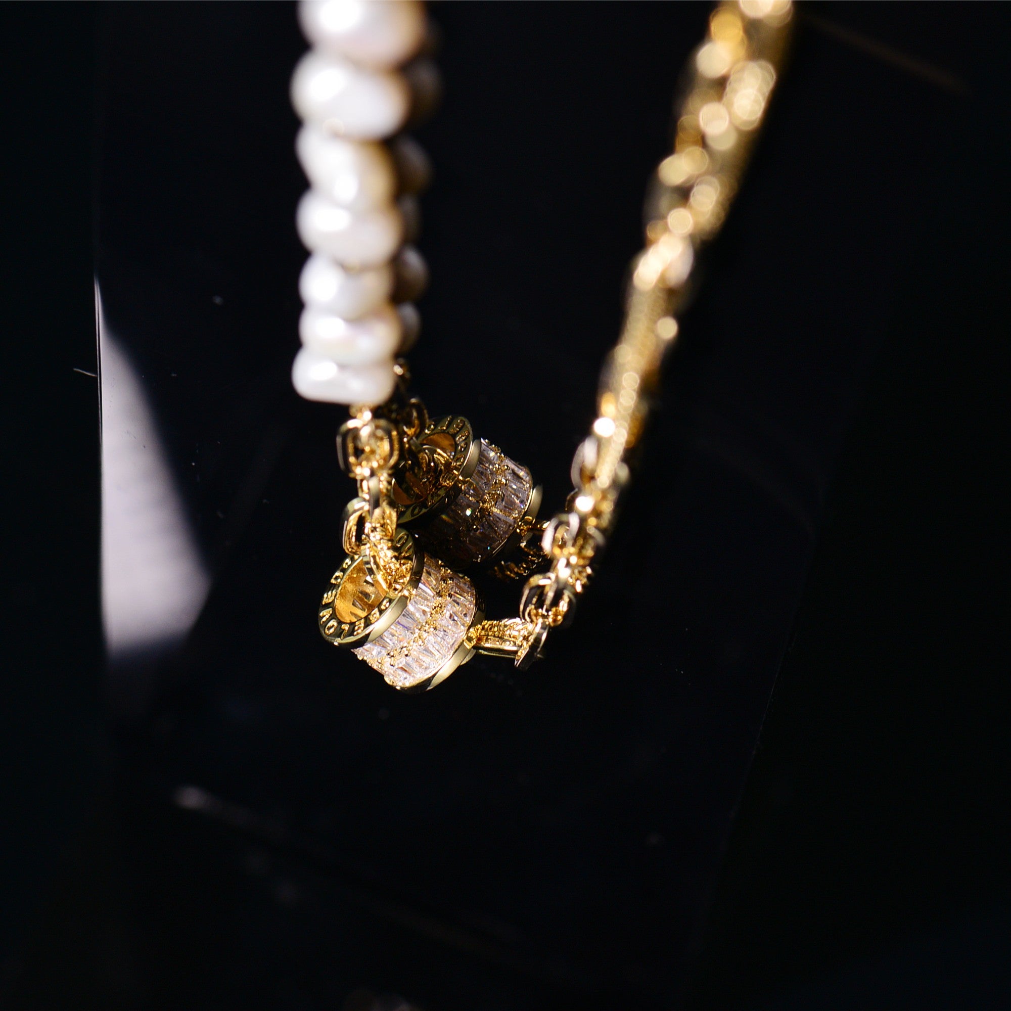 Elegant Freshwater Pearl Link Chain Necklace