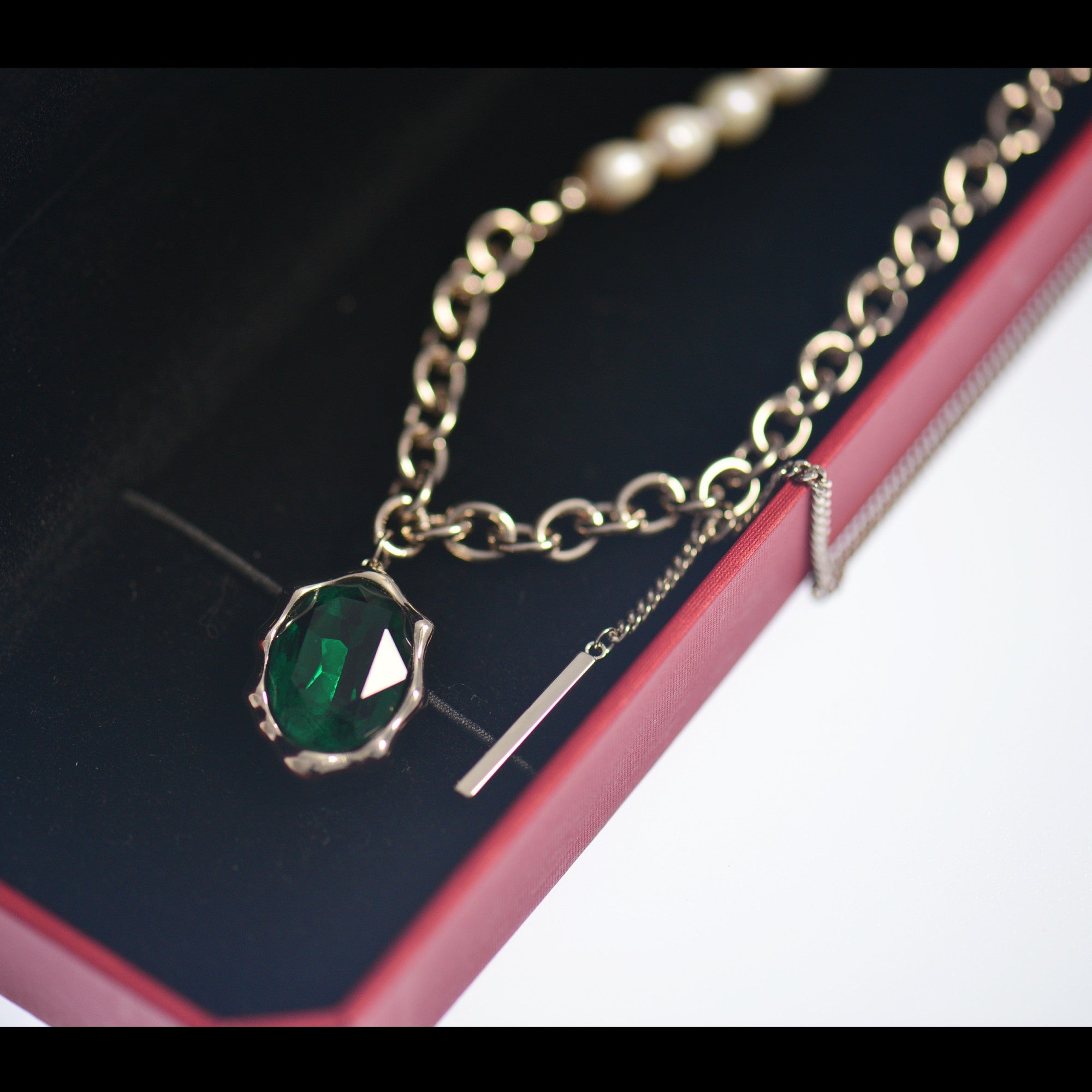 Emerald Pendant Necklace