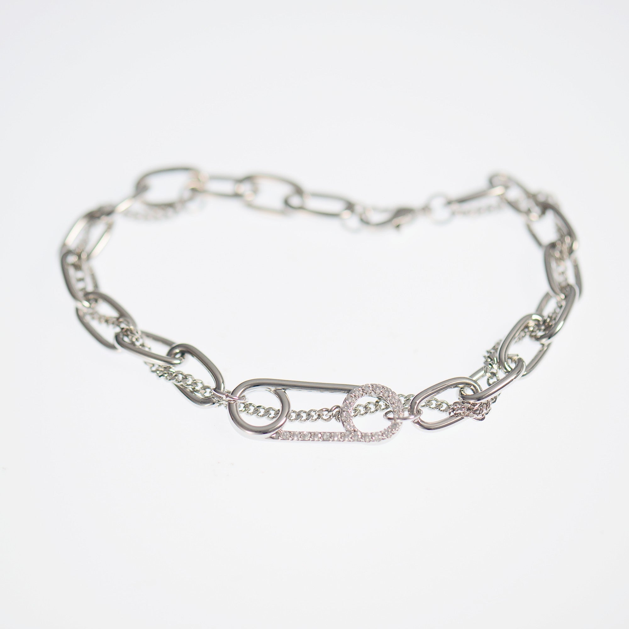 Paperclip Double Chain Bracelet