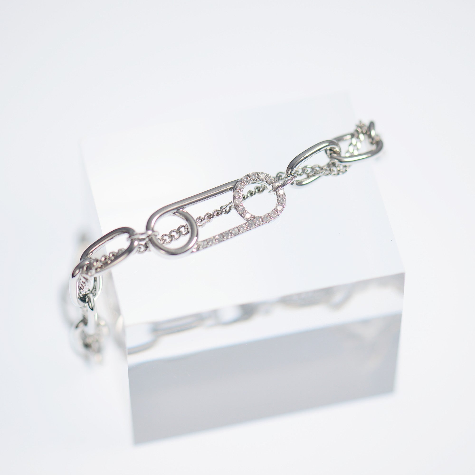 Paperclip Double Chain Bracelet