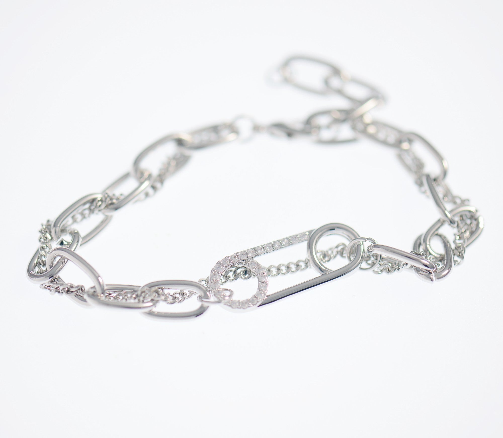 Paperclip Double Chain Bracelet
