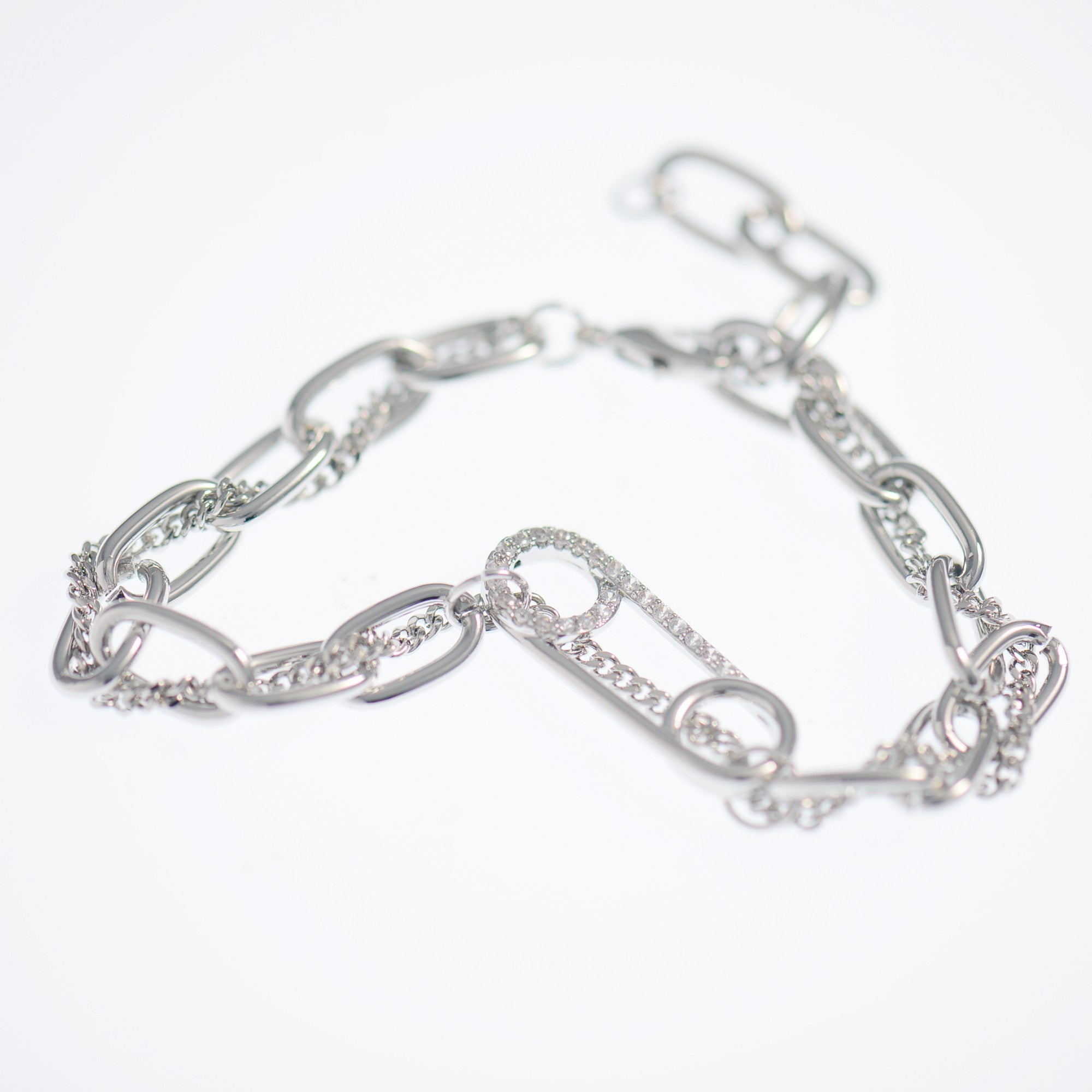 Paperclip Double Chain Bracelet