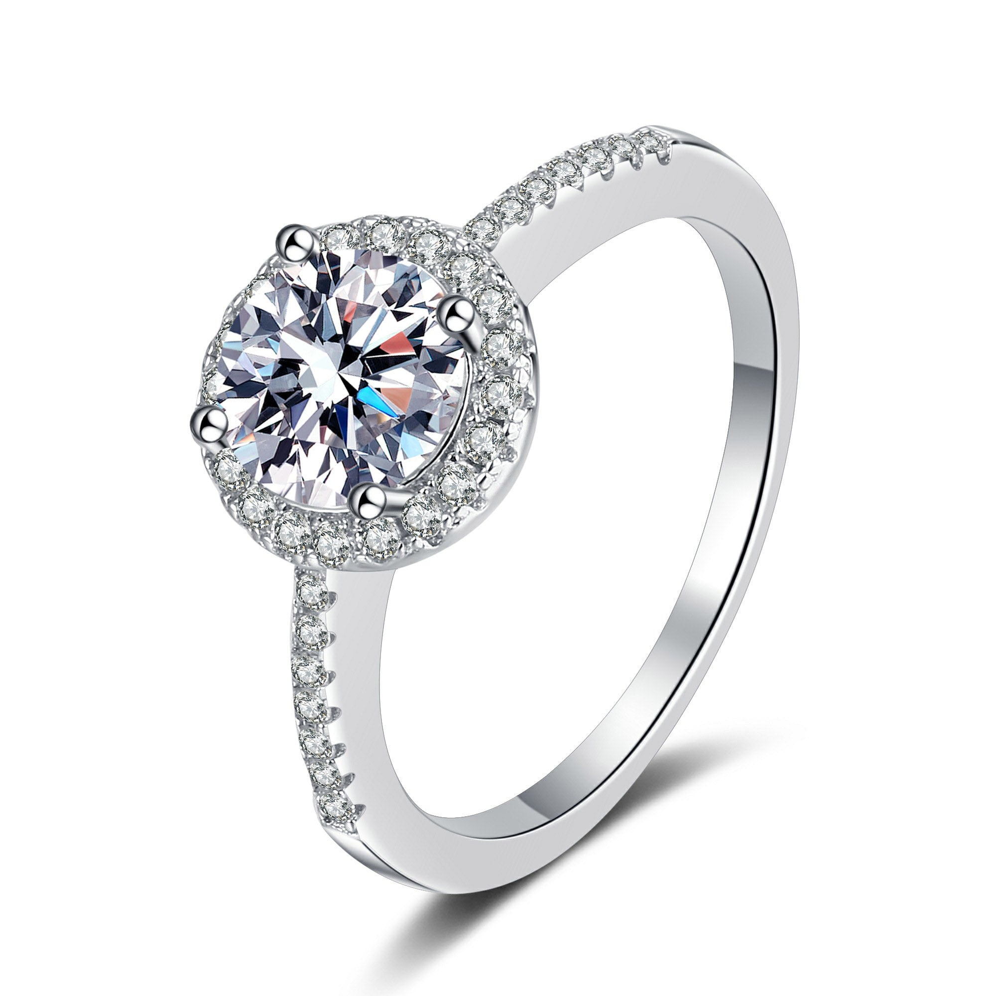 Moissanite Diamond Engagement Ring