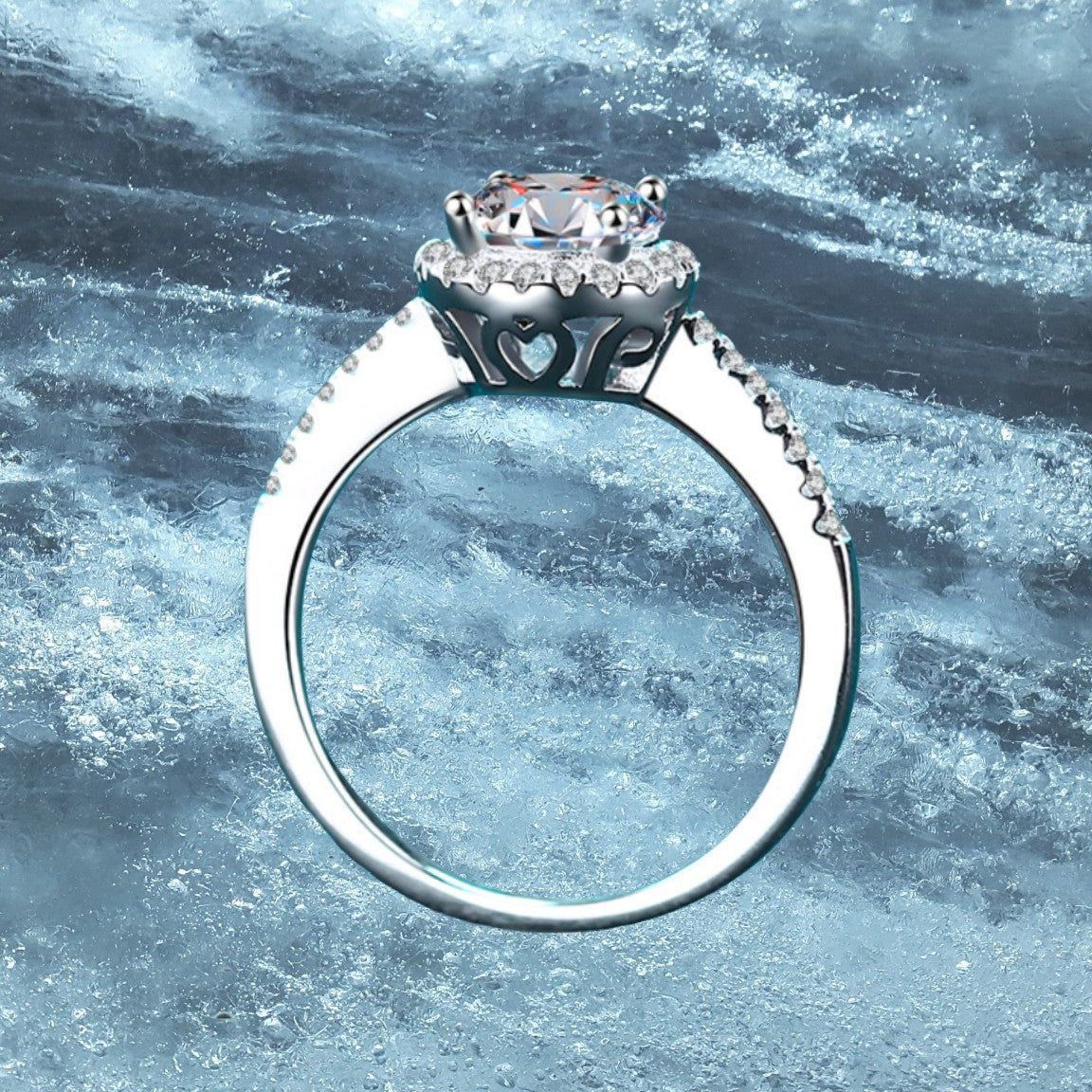 Moissanite Diamond Engagement Ring