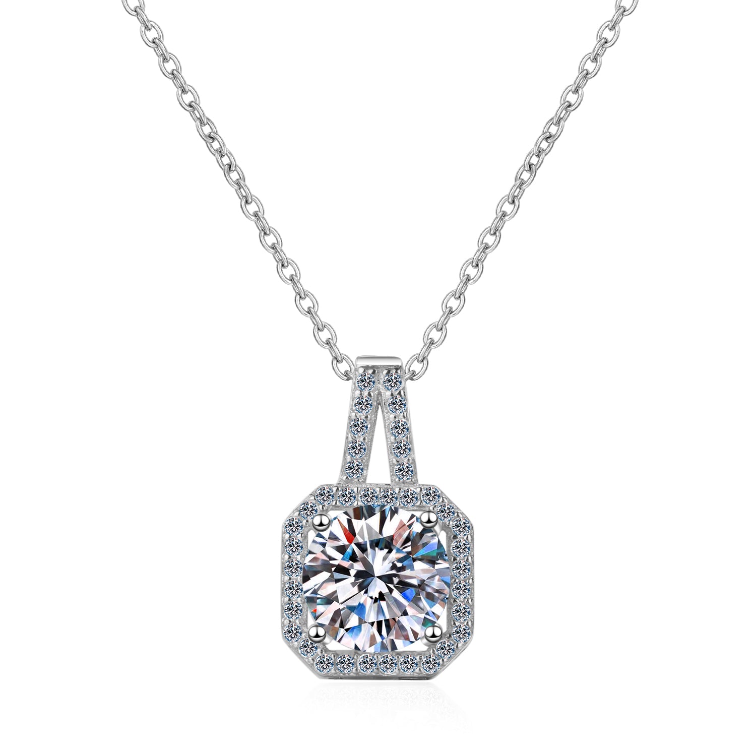 Moissanite diamond Pendant Necklace