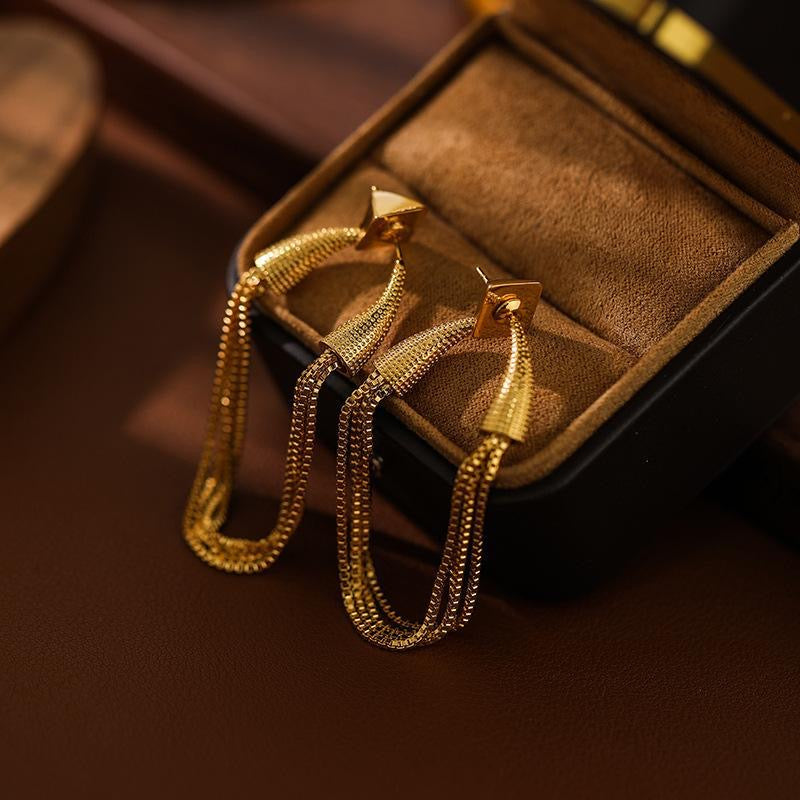 Gilded Glamour -Tassel Earrings