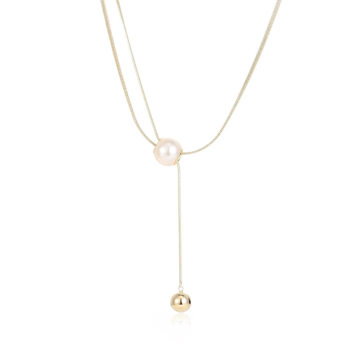 Stylish pearl texture necklace