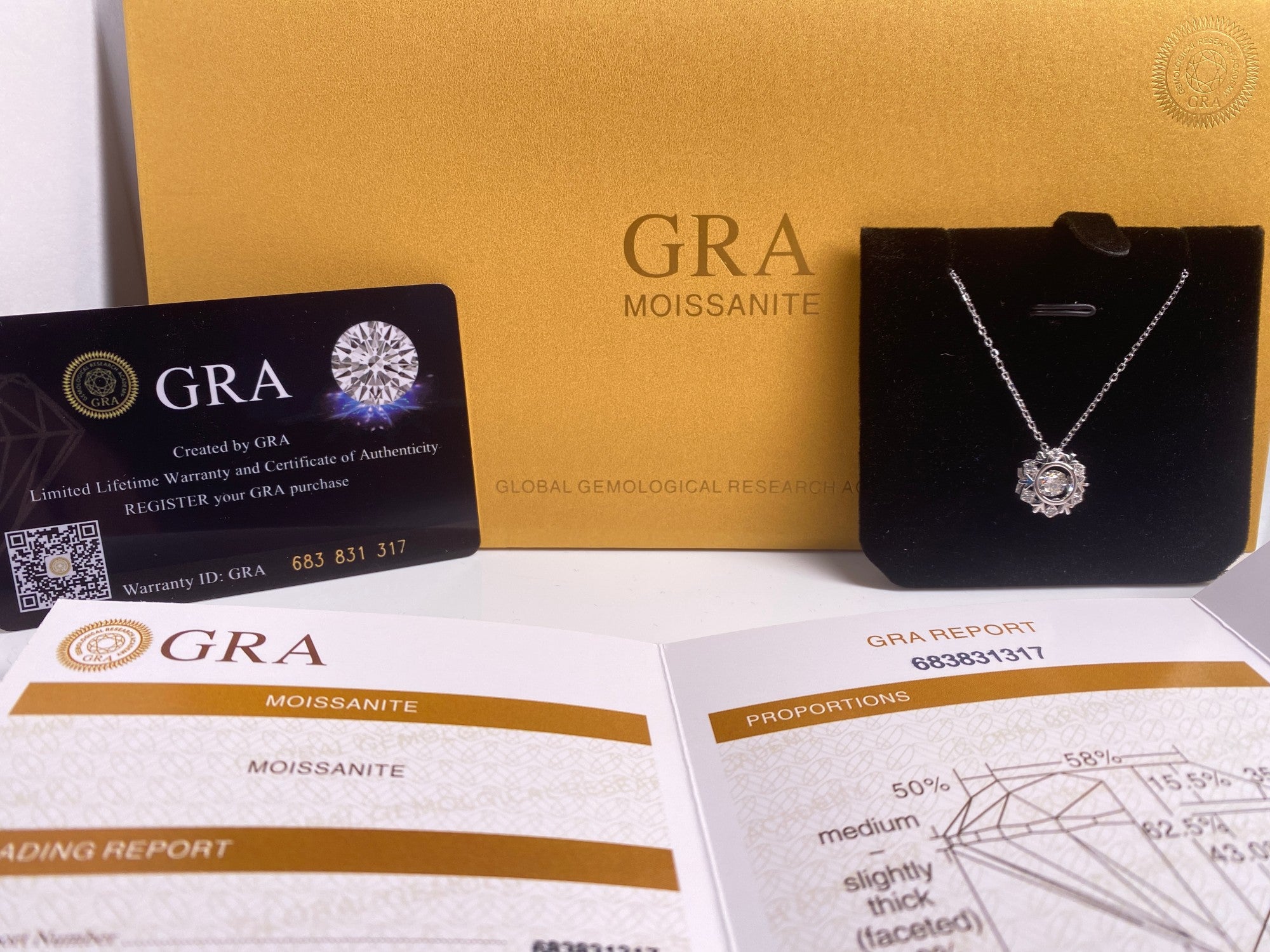 Moissanite diamond hexagram pendant necklace 0.5ct