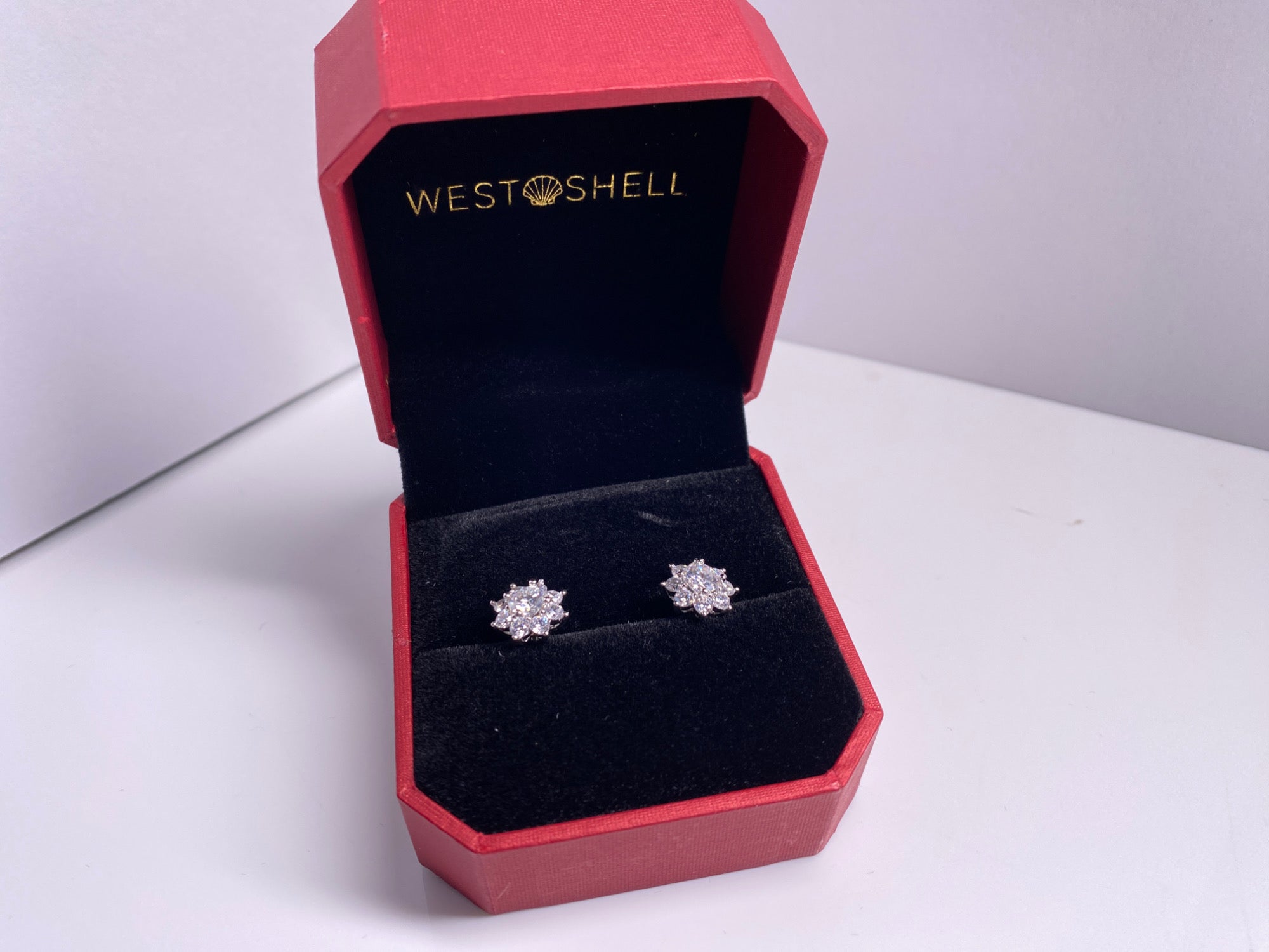 Snowflake Moissanite Diamonds Earrings 1CT