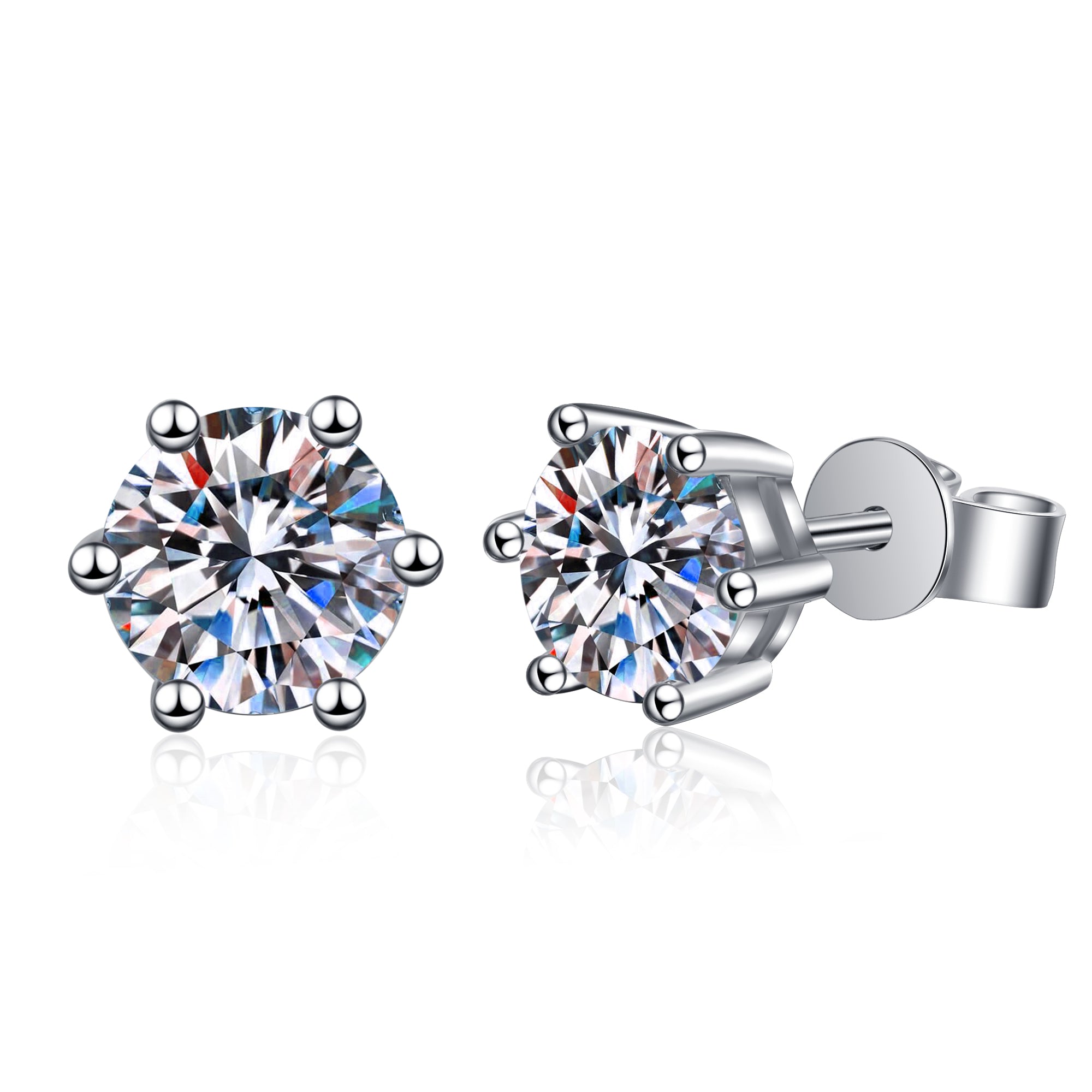 Moissanite Diamond Classic Stud