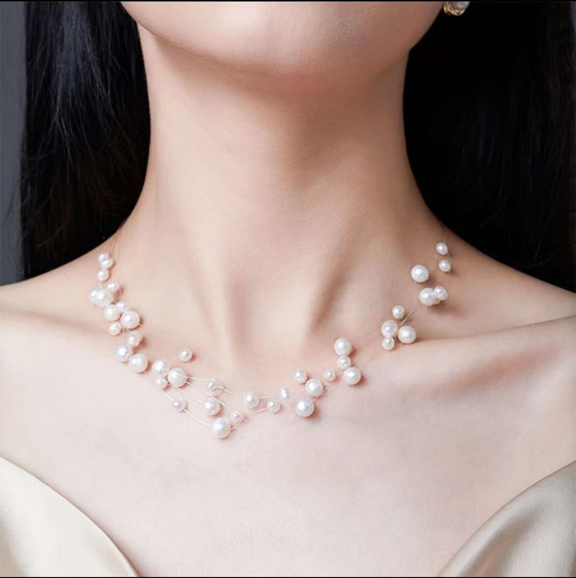 Baby's Breath freshwater pearl necklace