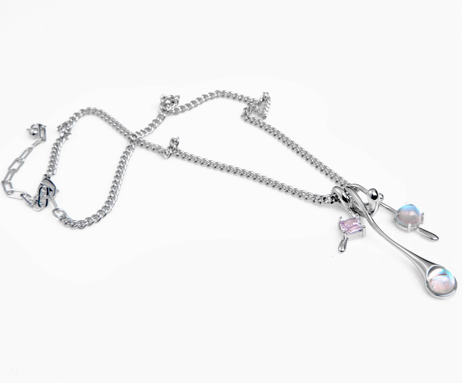 Crystal opal drops Necklace bracelet set