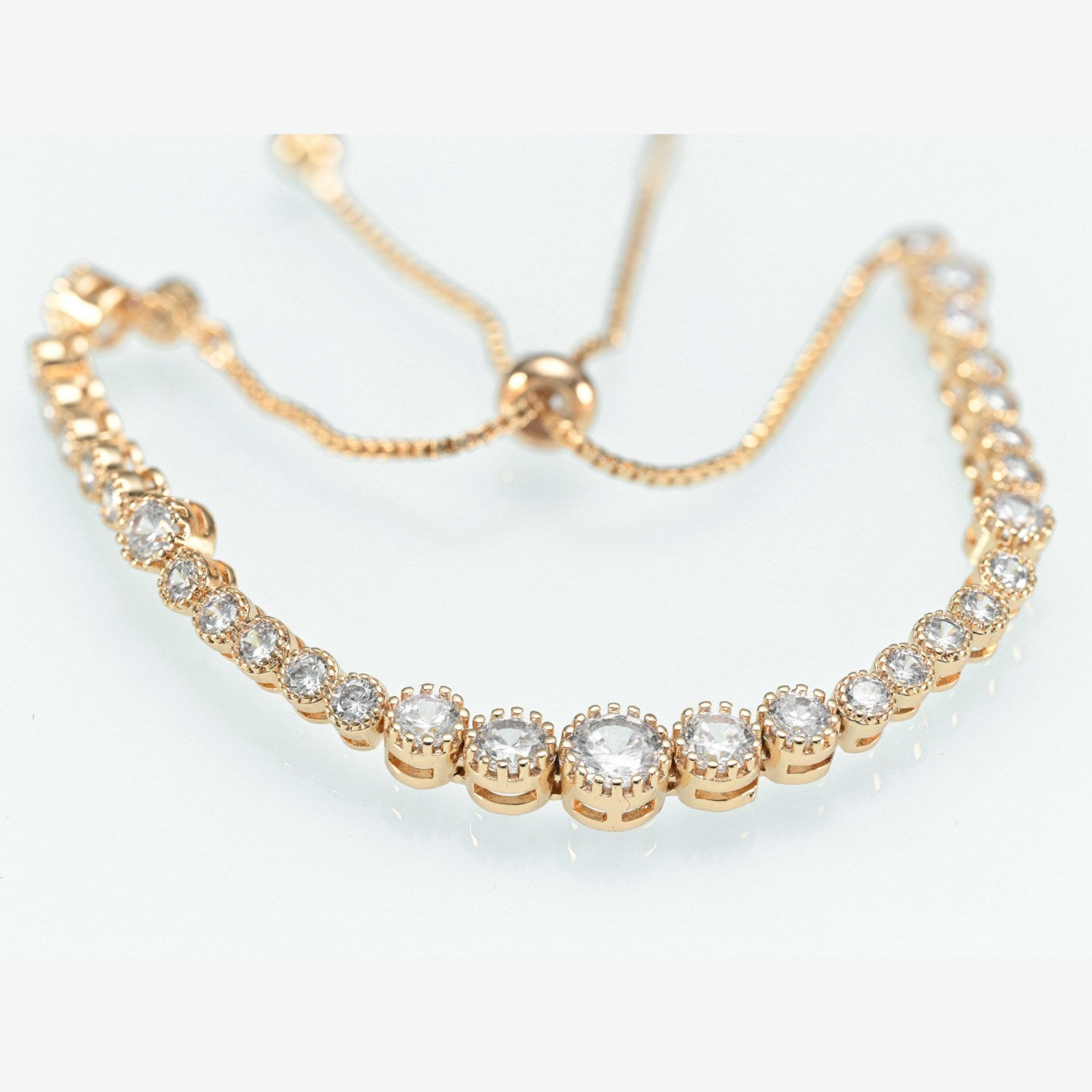 Gold Plated Bracelet Cubic Zirconia