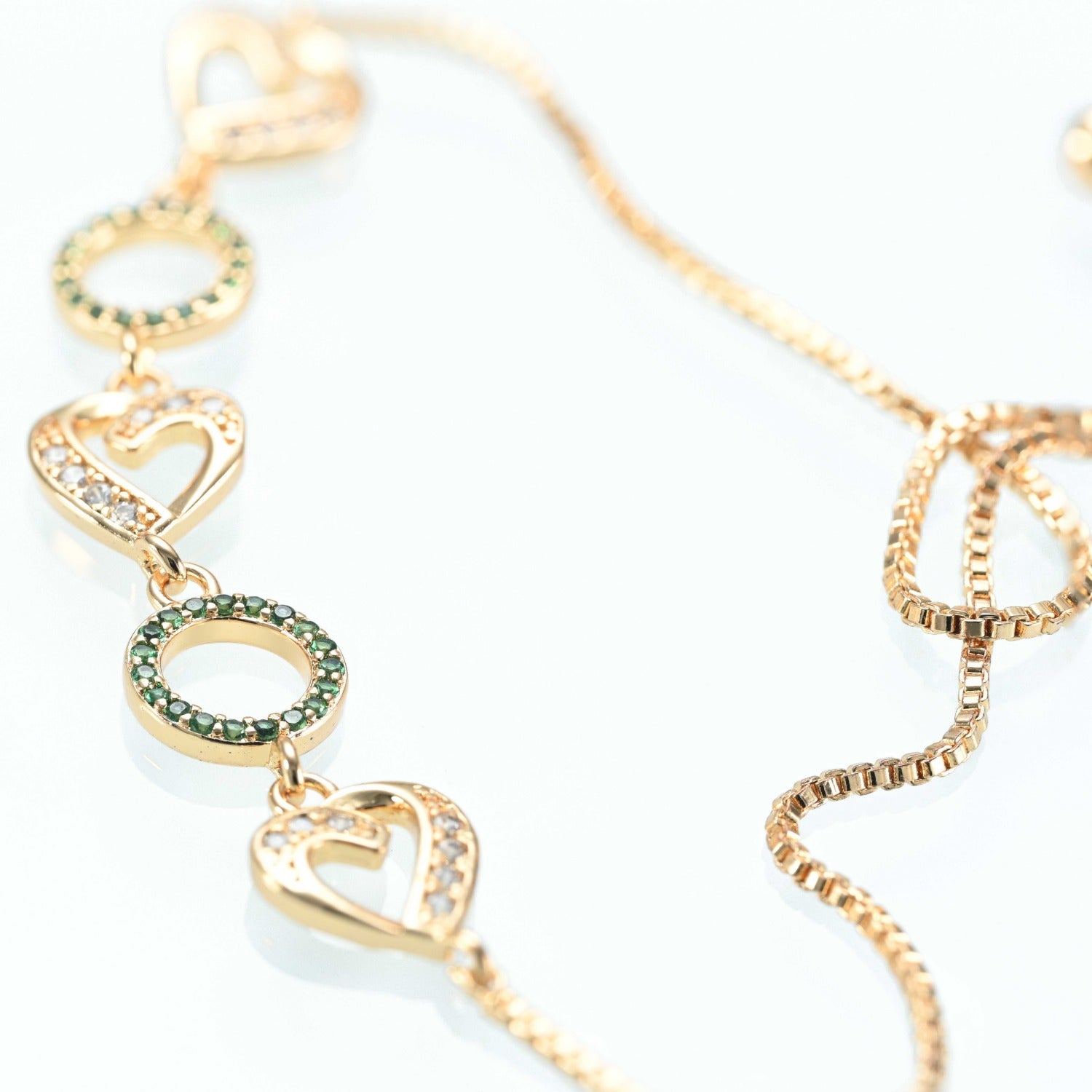 Heart Charm Bracelet Gold Plated