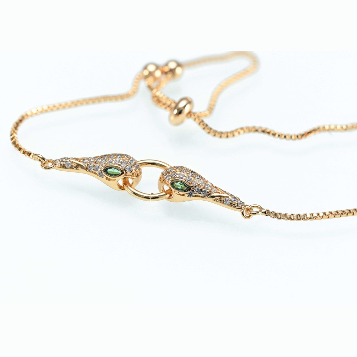 Serpent Charm Bracelet in Gold plated