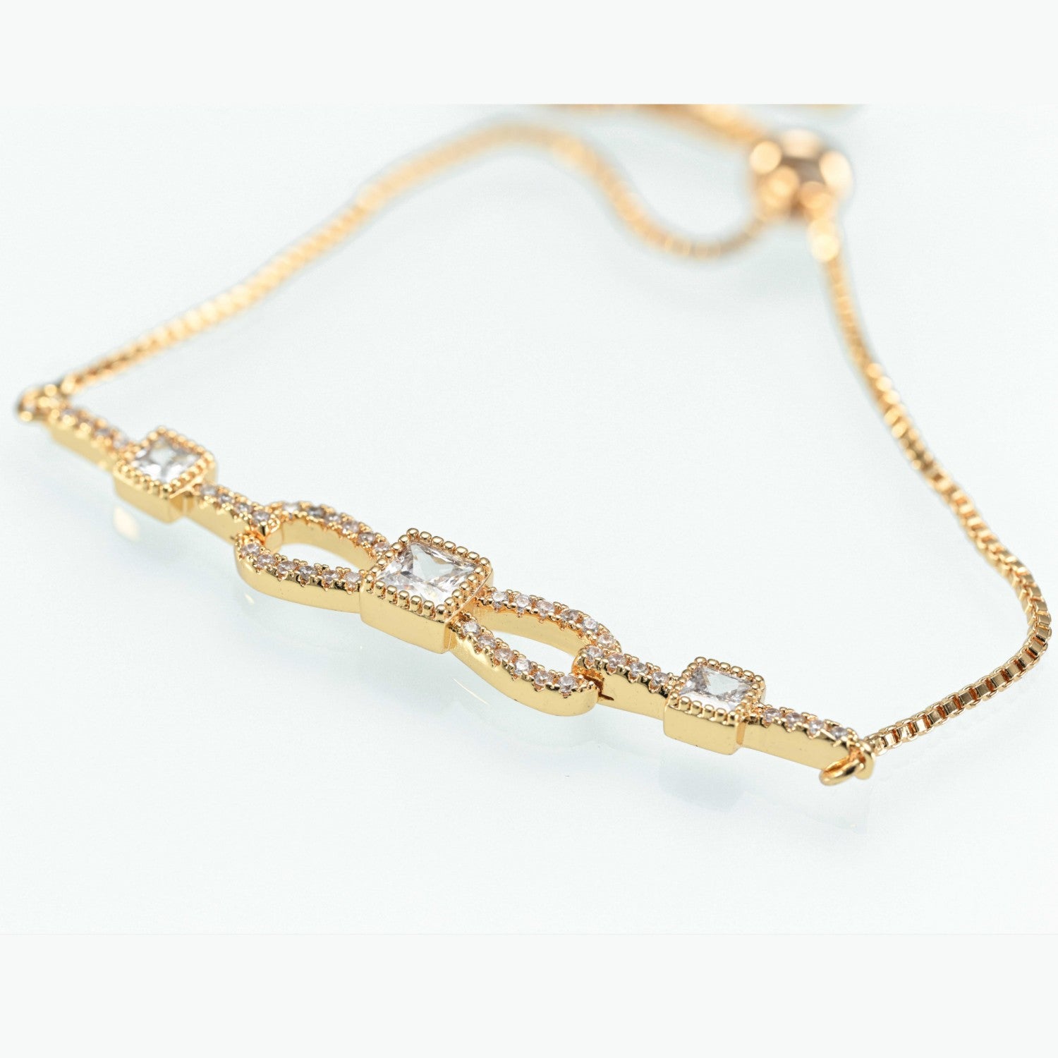 Gold Plated Bracelet Cubic Zirconia