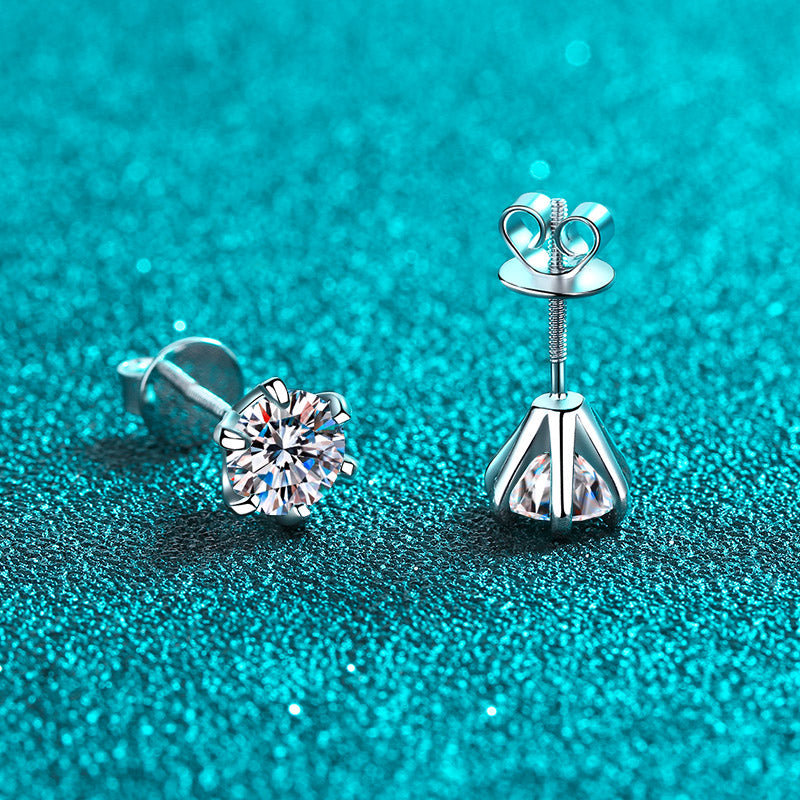 Moissanite stud earrings