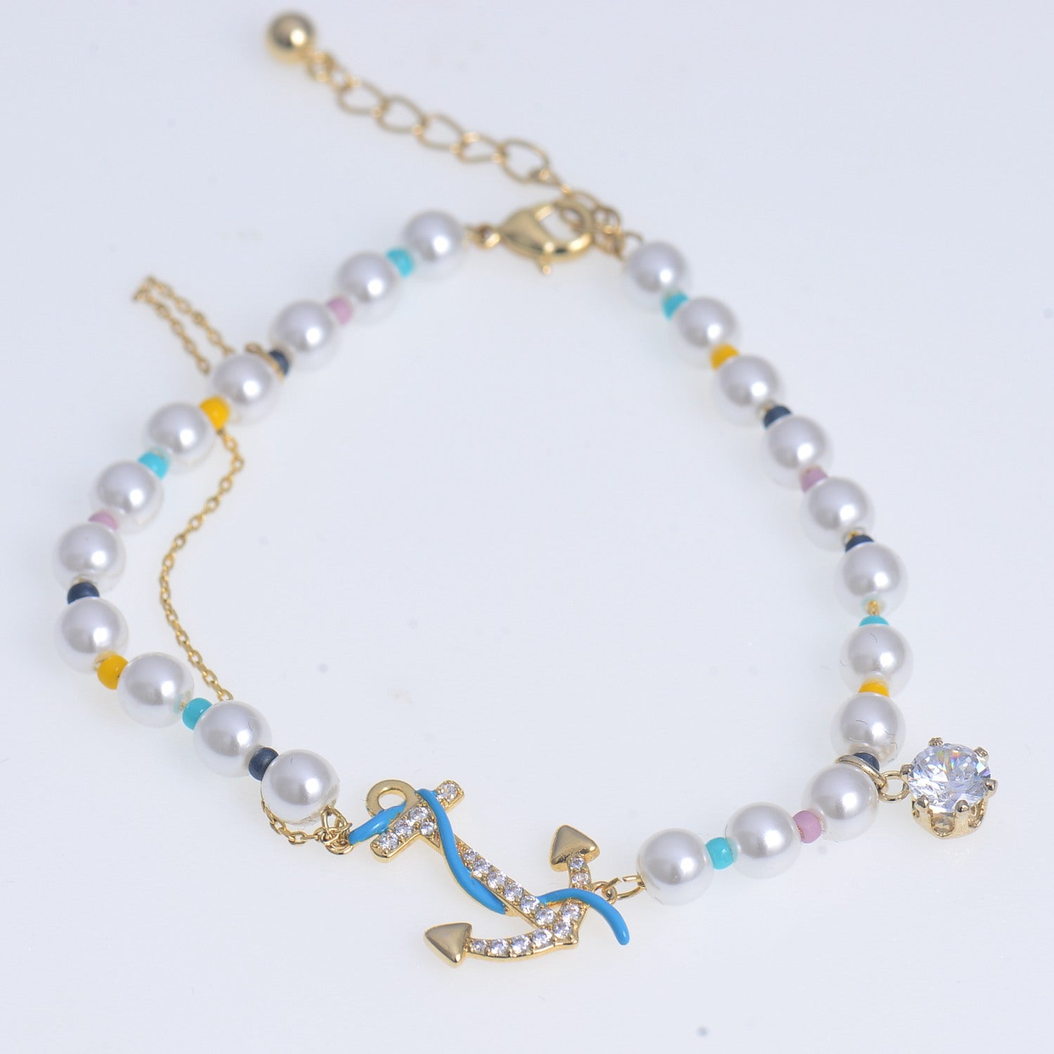 Cute anchor beads bracelet