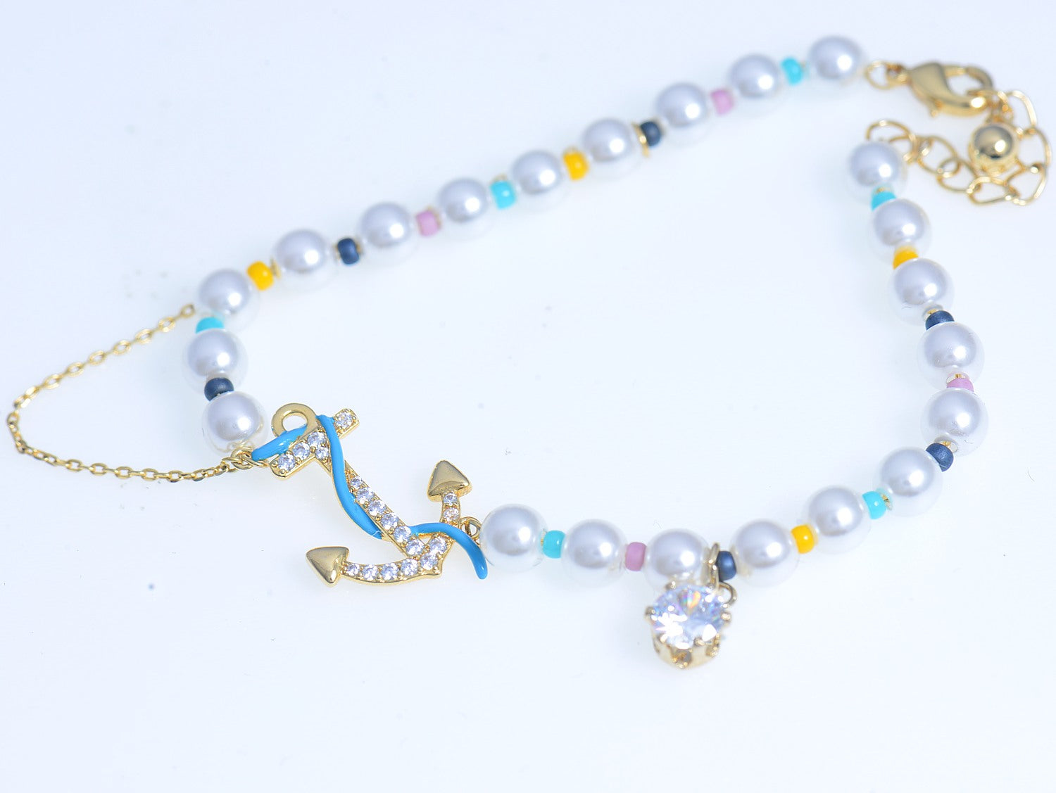 Cute anchor beads bracelet
