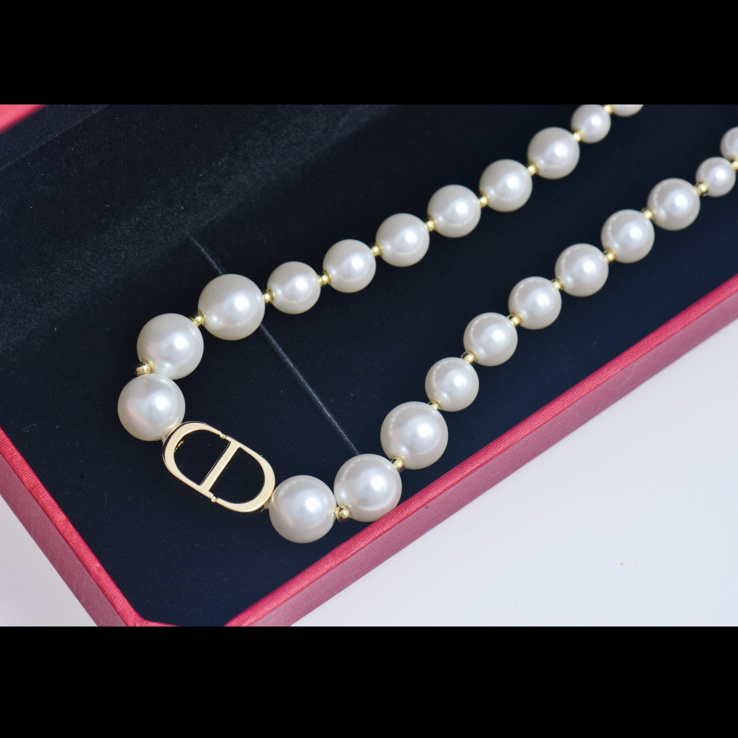 Elegant Pearl and Initial Necklace