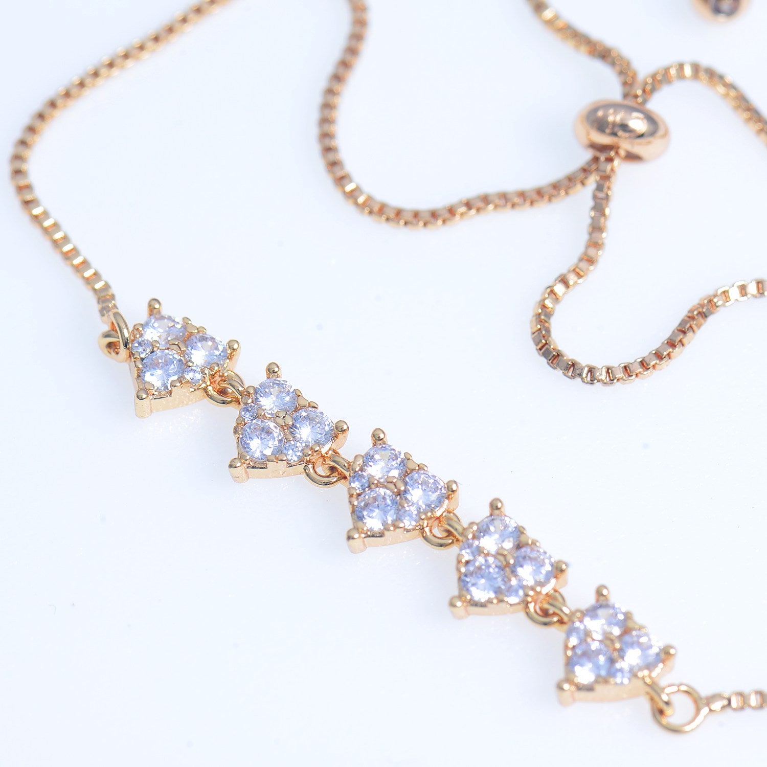 Heart Charm Bracelet Gold Plated