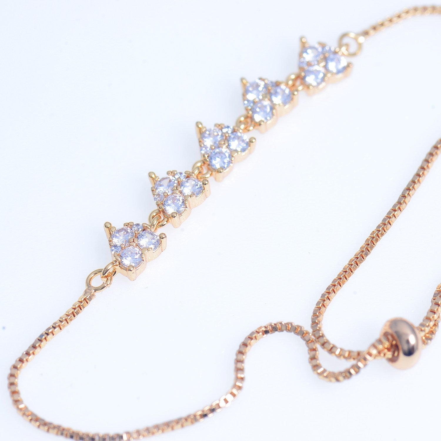 Heart Charm Bracelet Gold Plated