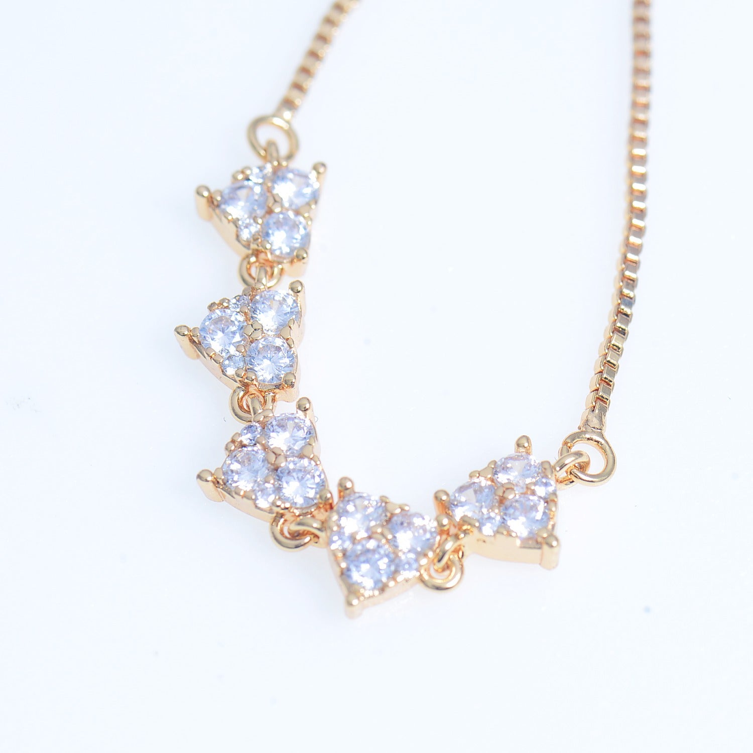 Heart Charm Bracelet Gold Plated
