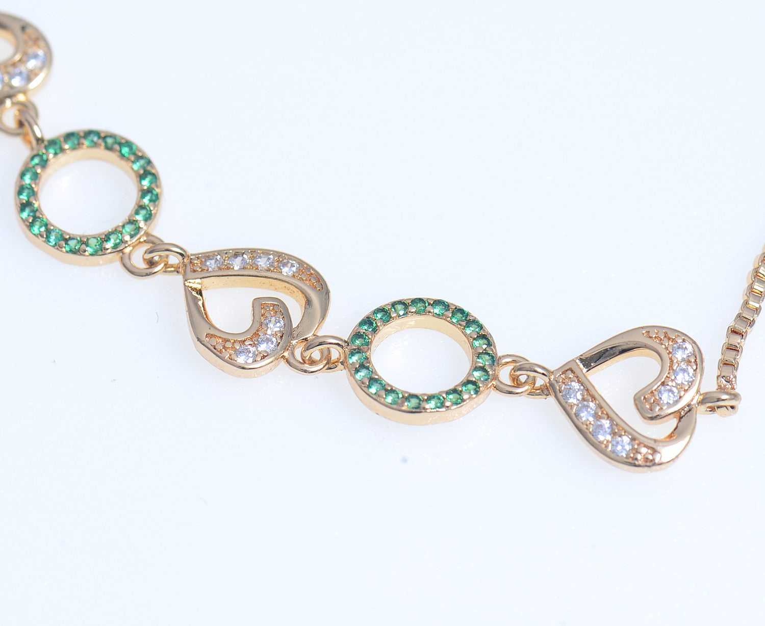 Heart Charm Bracelet Gold Plated