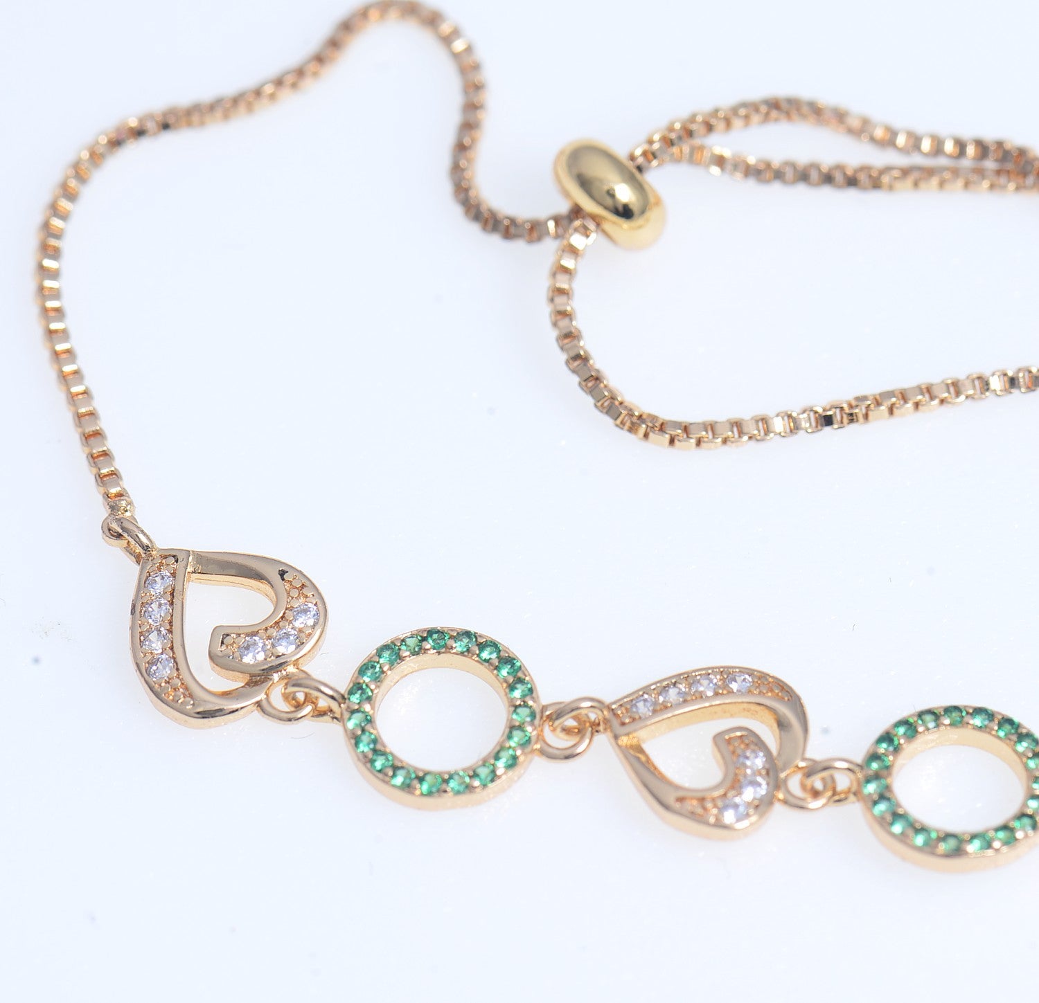 Heart Charm Bracelet Gold Plated