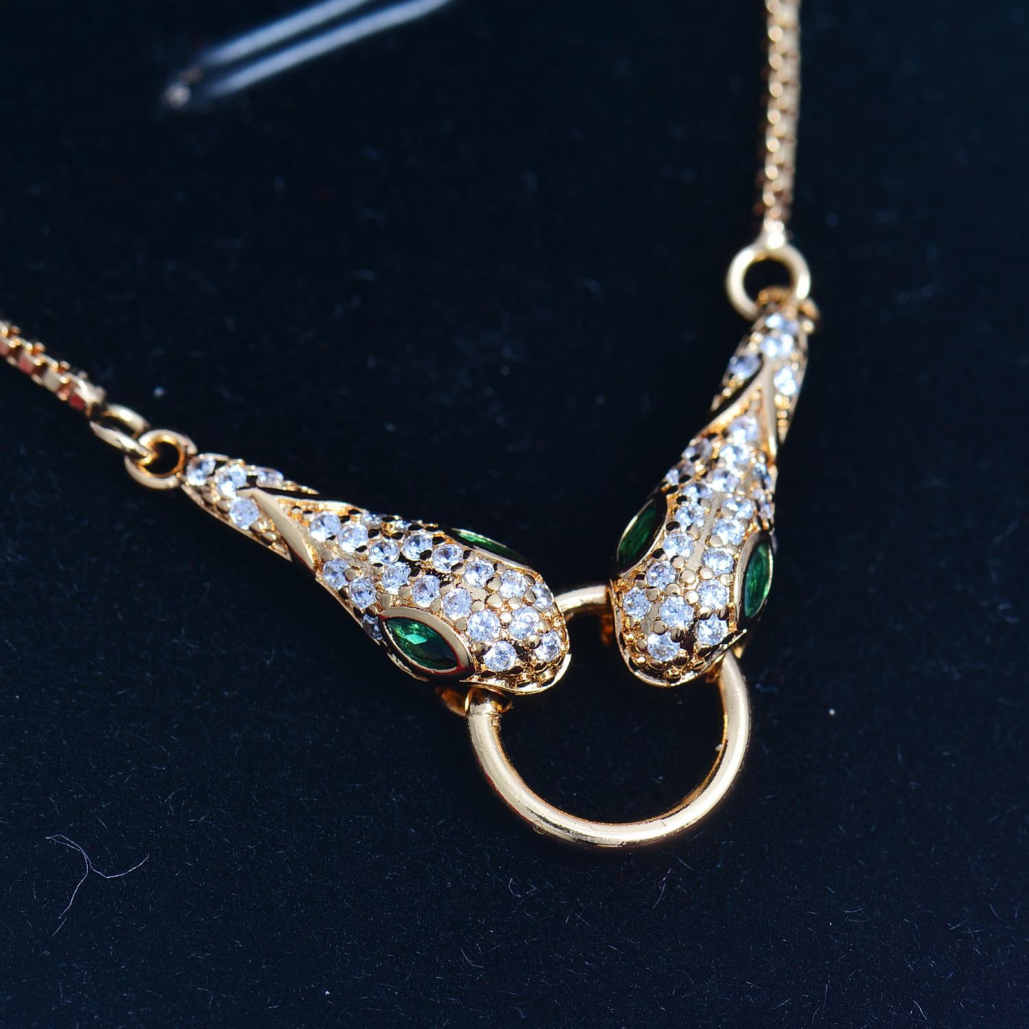 Serpent Charm Bracelet in Gold plated