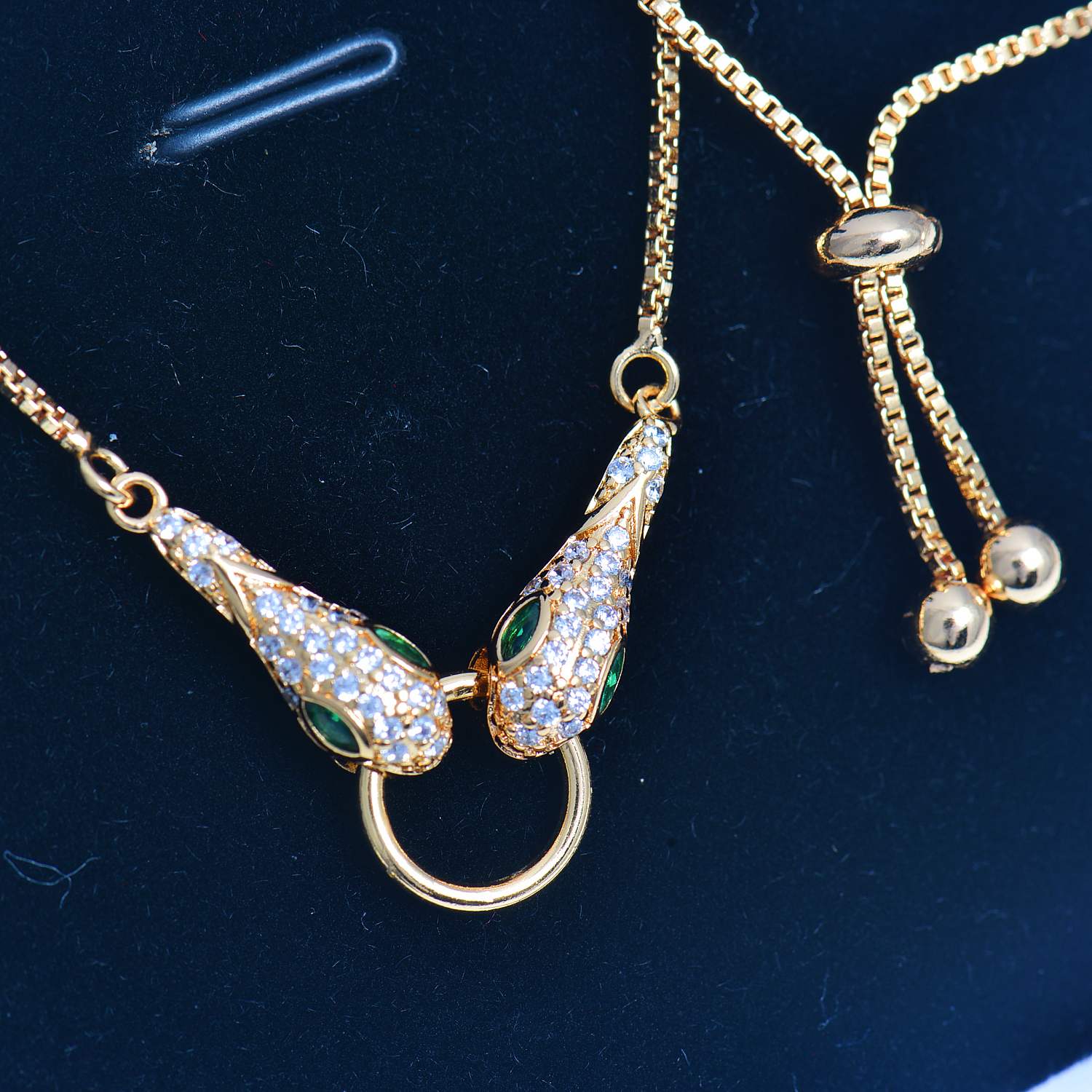 Serpent Charm Bracelet in Gold plated