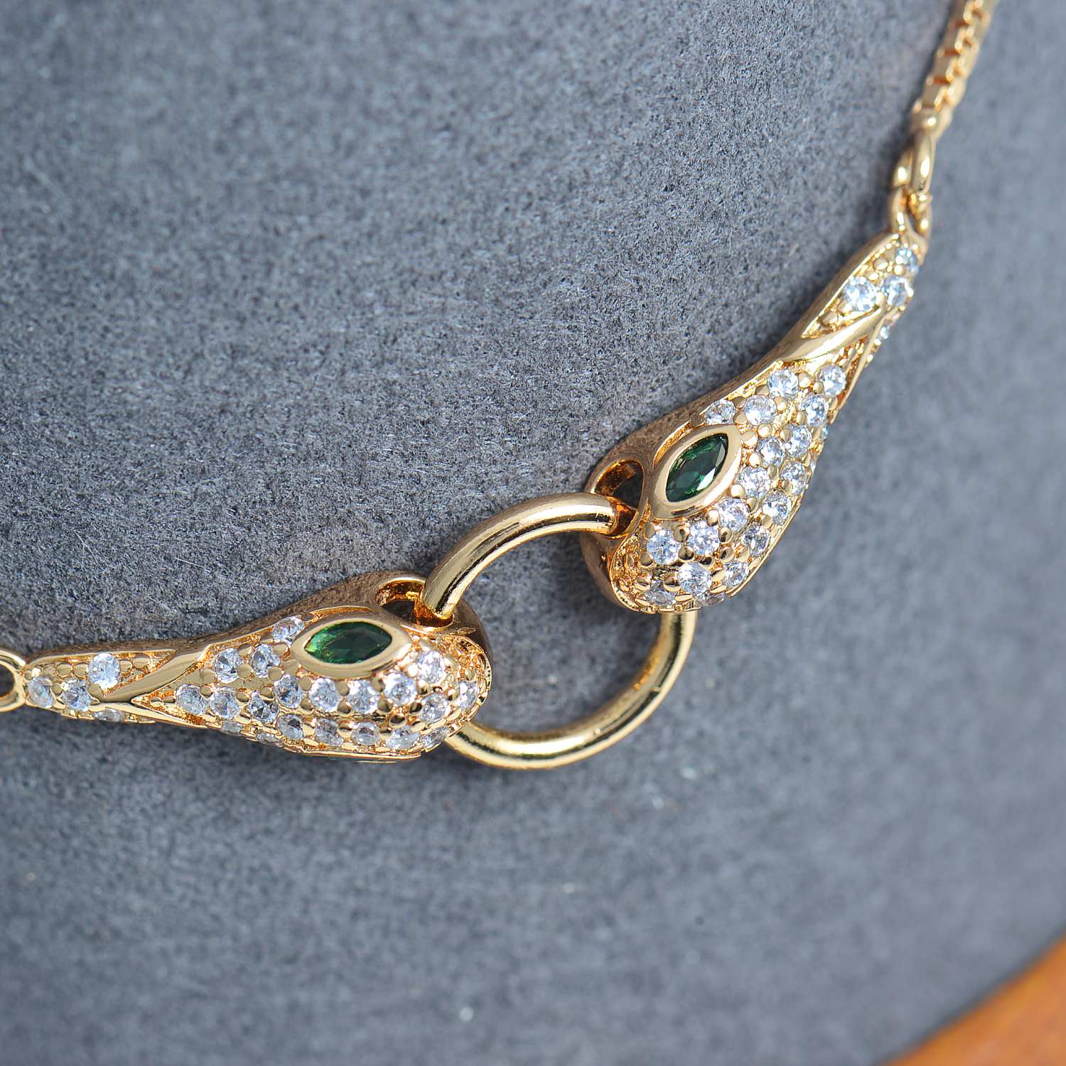 Serpent Charm Bracelet in Gold plated