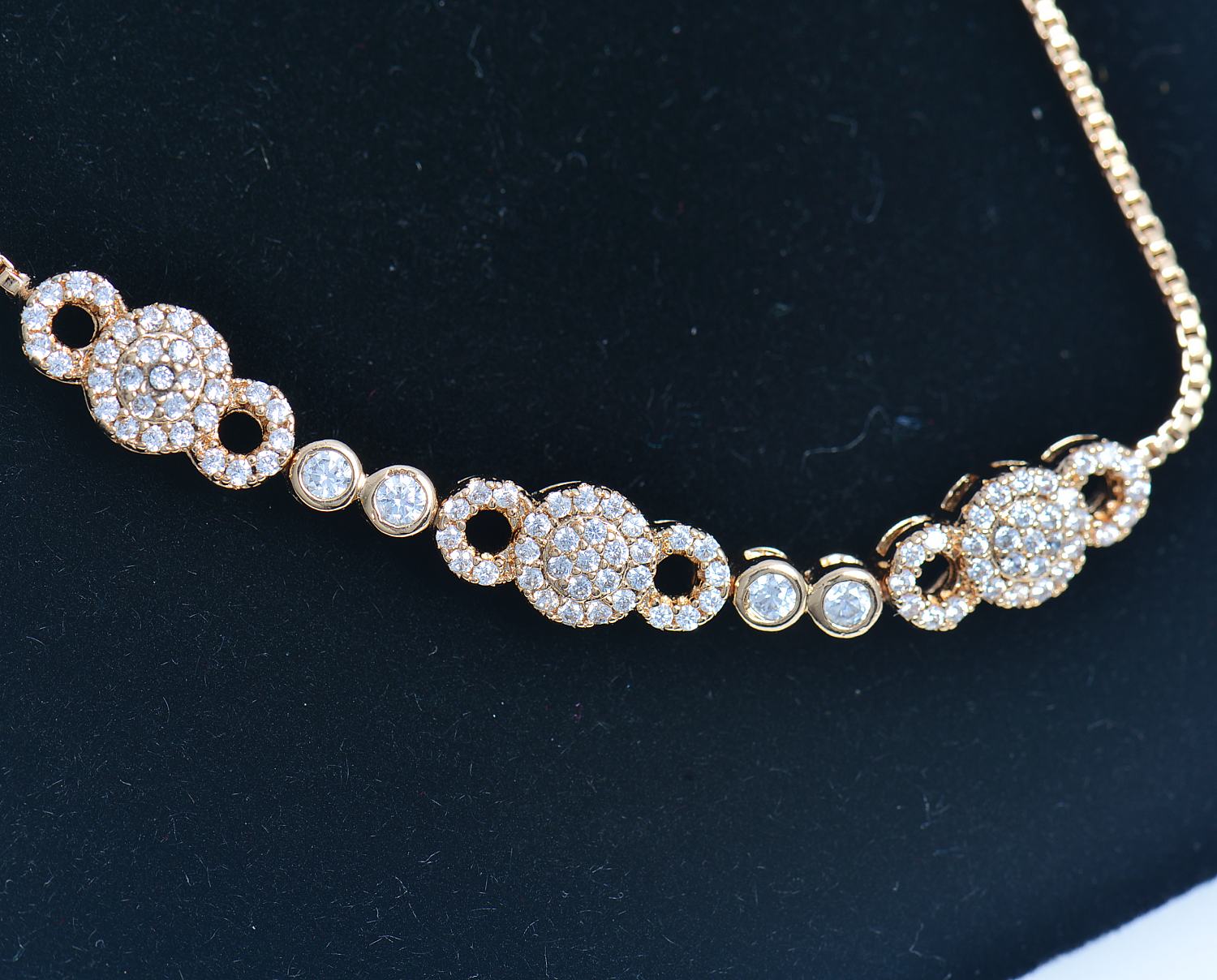 Gold Plated Bracelet Cubic Zirconia