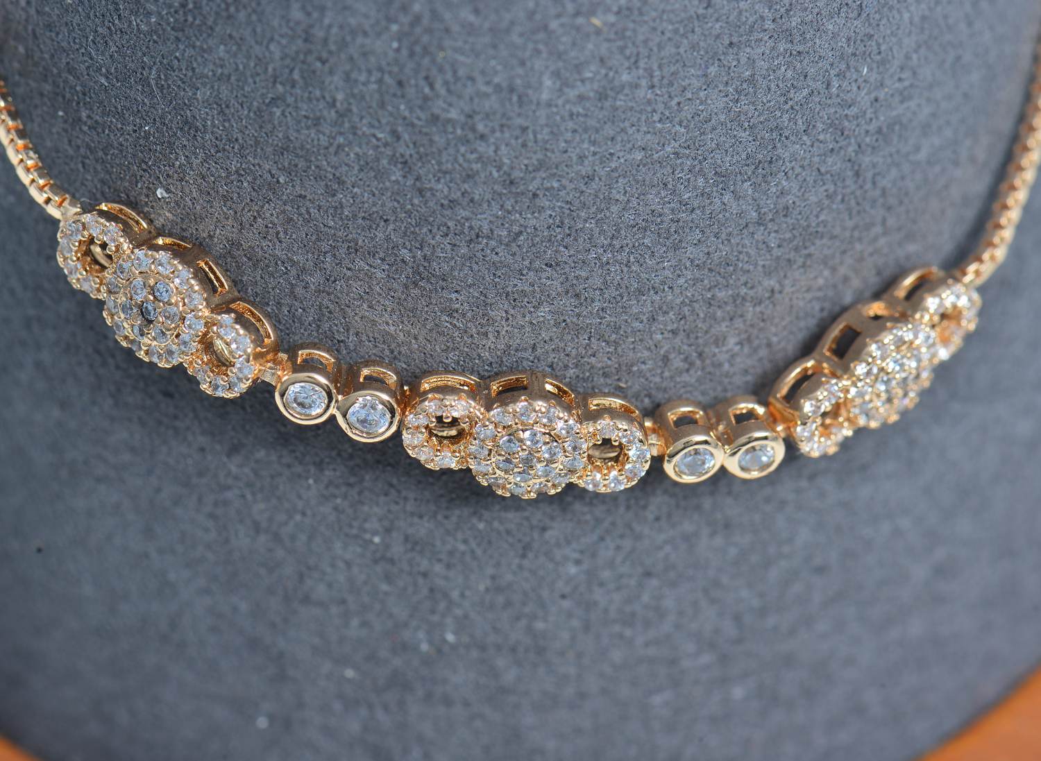 Gold Plated Bracelet Cubic Zirconia