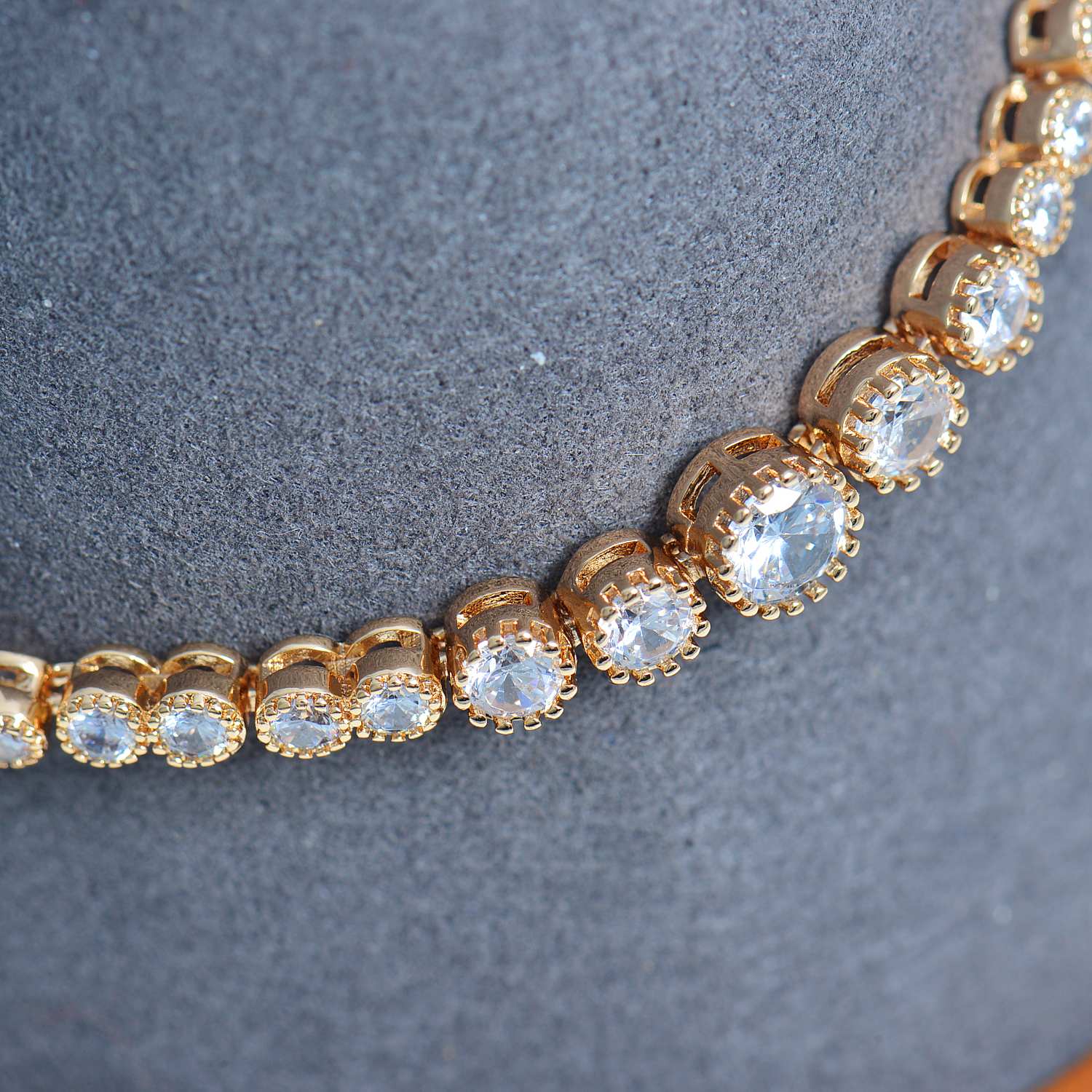 Gold Plated Bracelet Cubic Zirconia