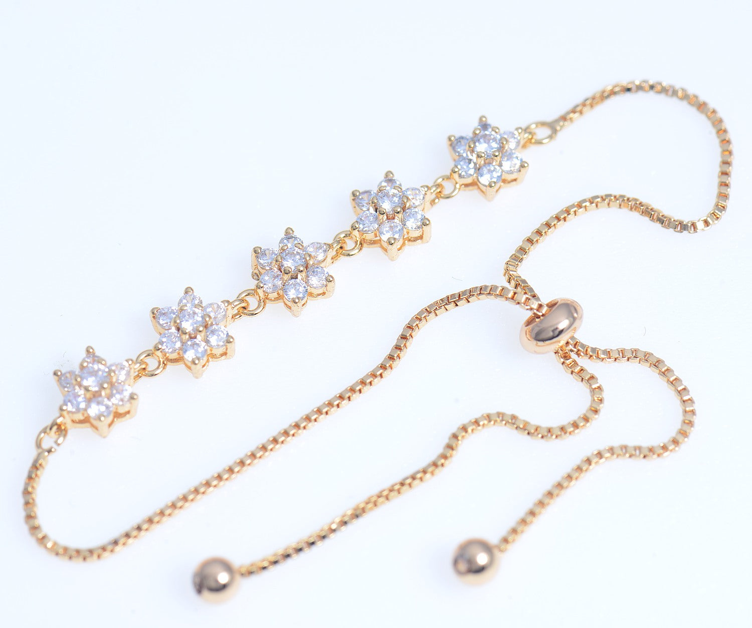 Gold-Plated Flower Bracelet