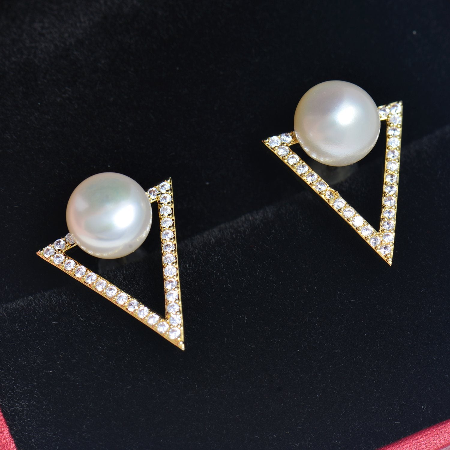 Gold Plated Cultured Pearl Earrings