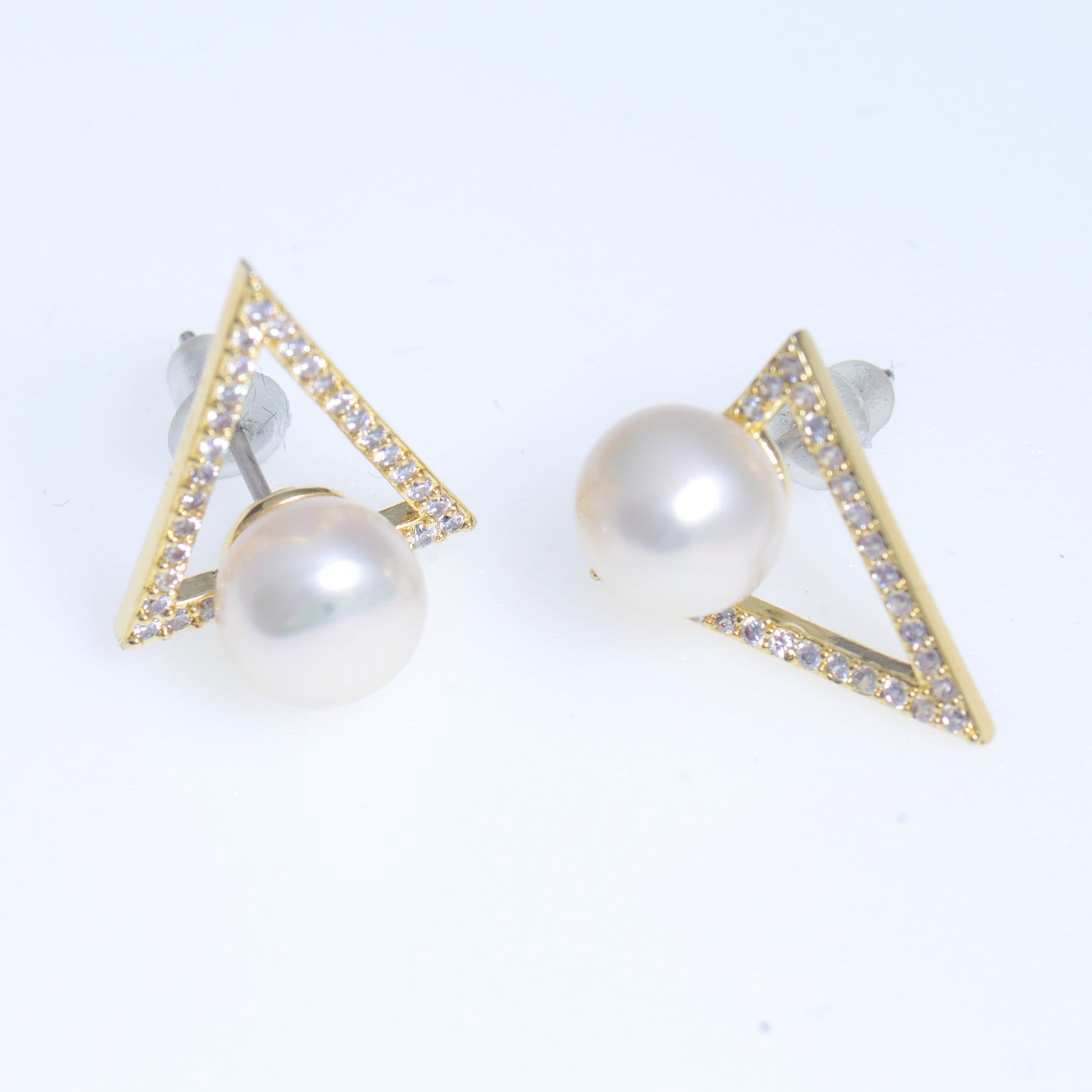 Gold Plated Cultured Pearl Earrings