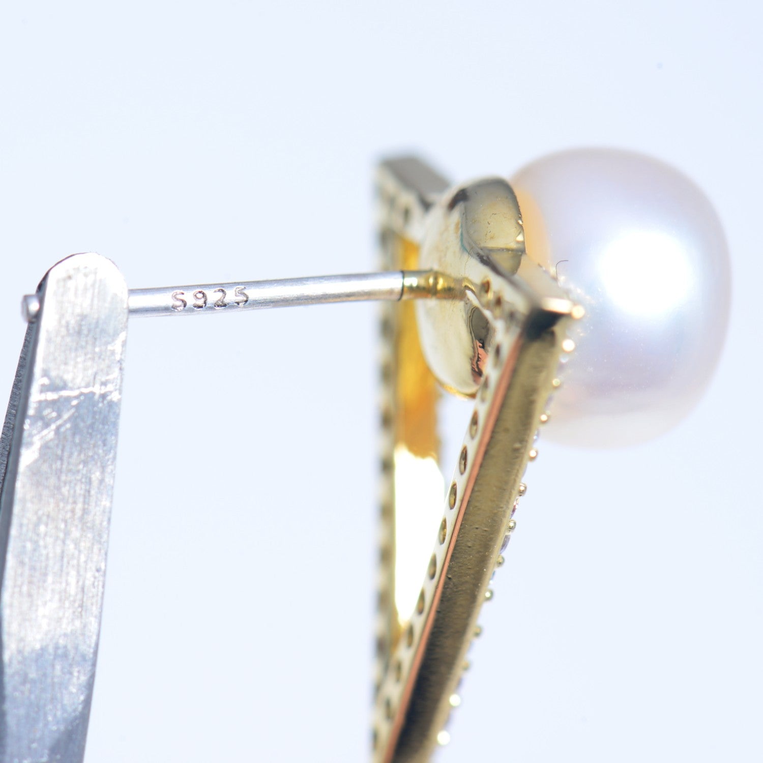 Gold Plated Cultured Pearl Earrings