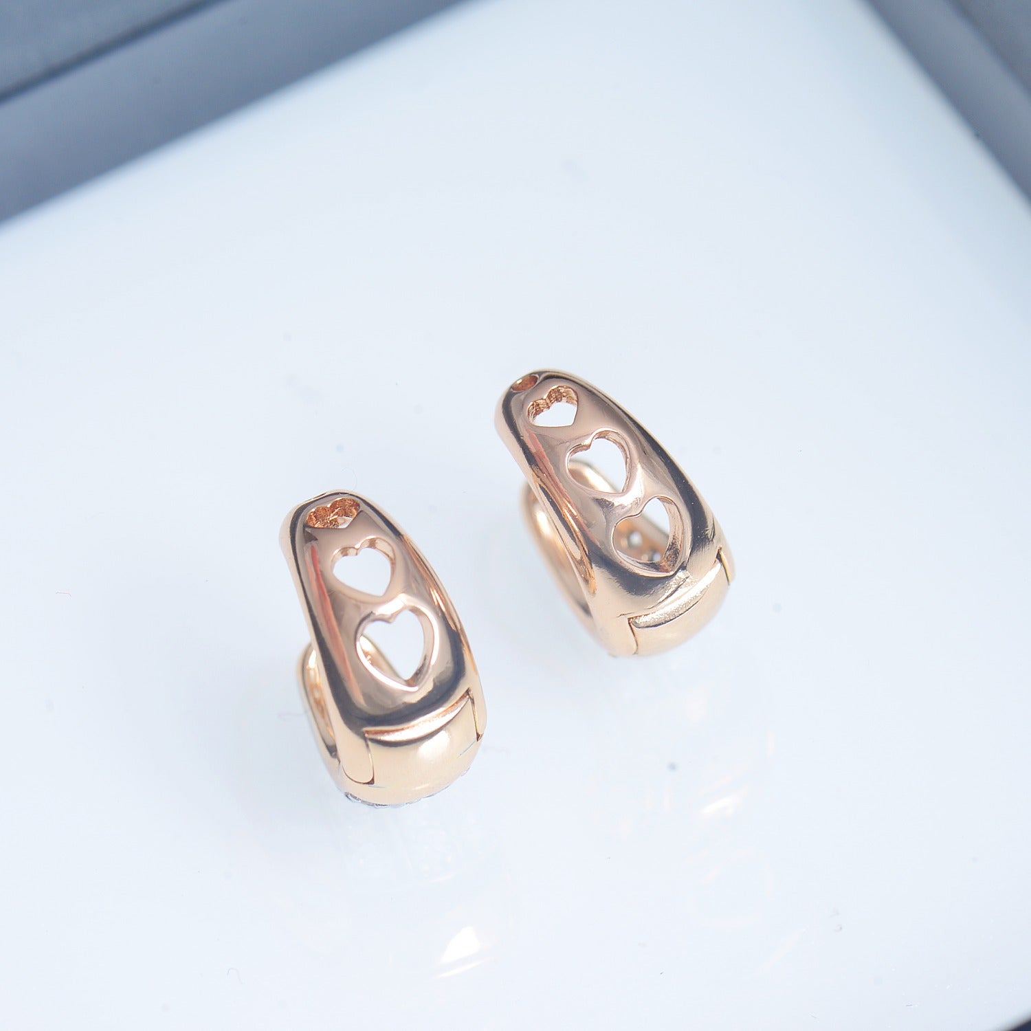Elegant Lab Crystal Hoop Earrings