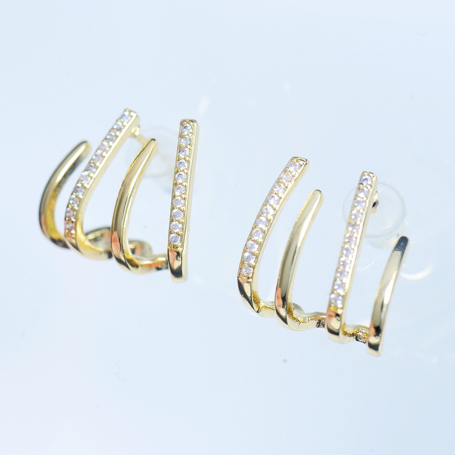 Delicate and Lovely Zirconia Stud Earrings